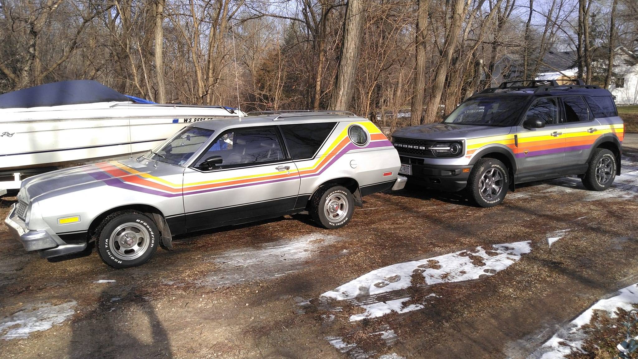 Ford Bronco Sport Retro 70's Freewheelin Graphics on Bronco Sport Badlands done 3