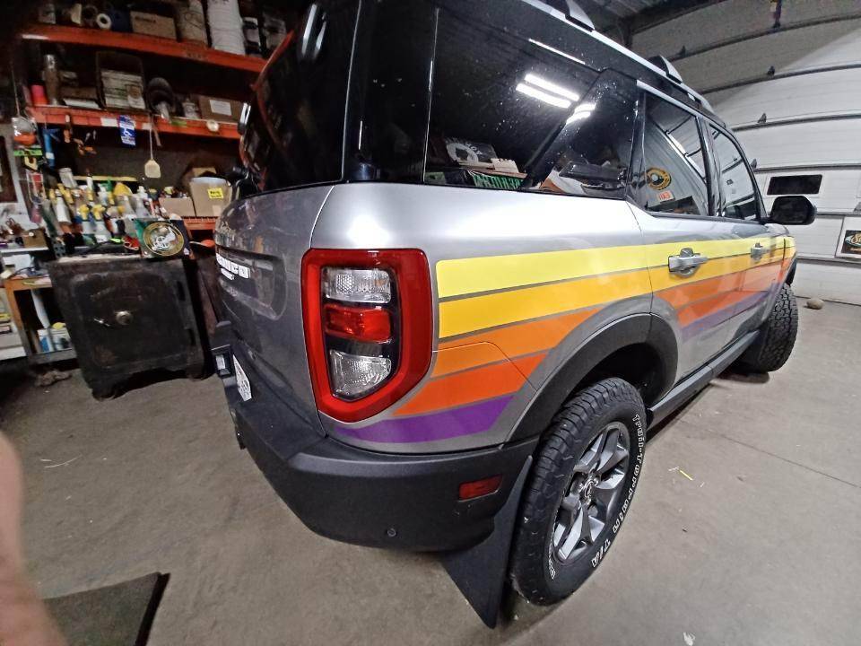 Ford Bronco Sport Retro 70's Freewheelin Graphics on Bronco Sport Badlands stripes 4