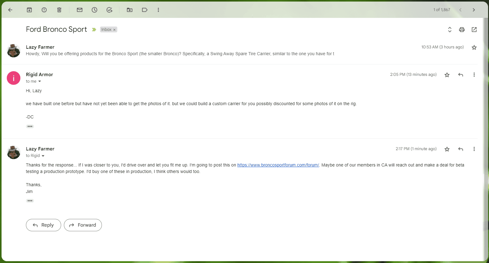 Ford Bronco Sport Swing Away Tire Carrier for BS Screenshot 2023-01-26 141938