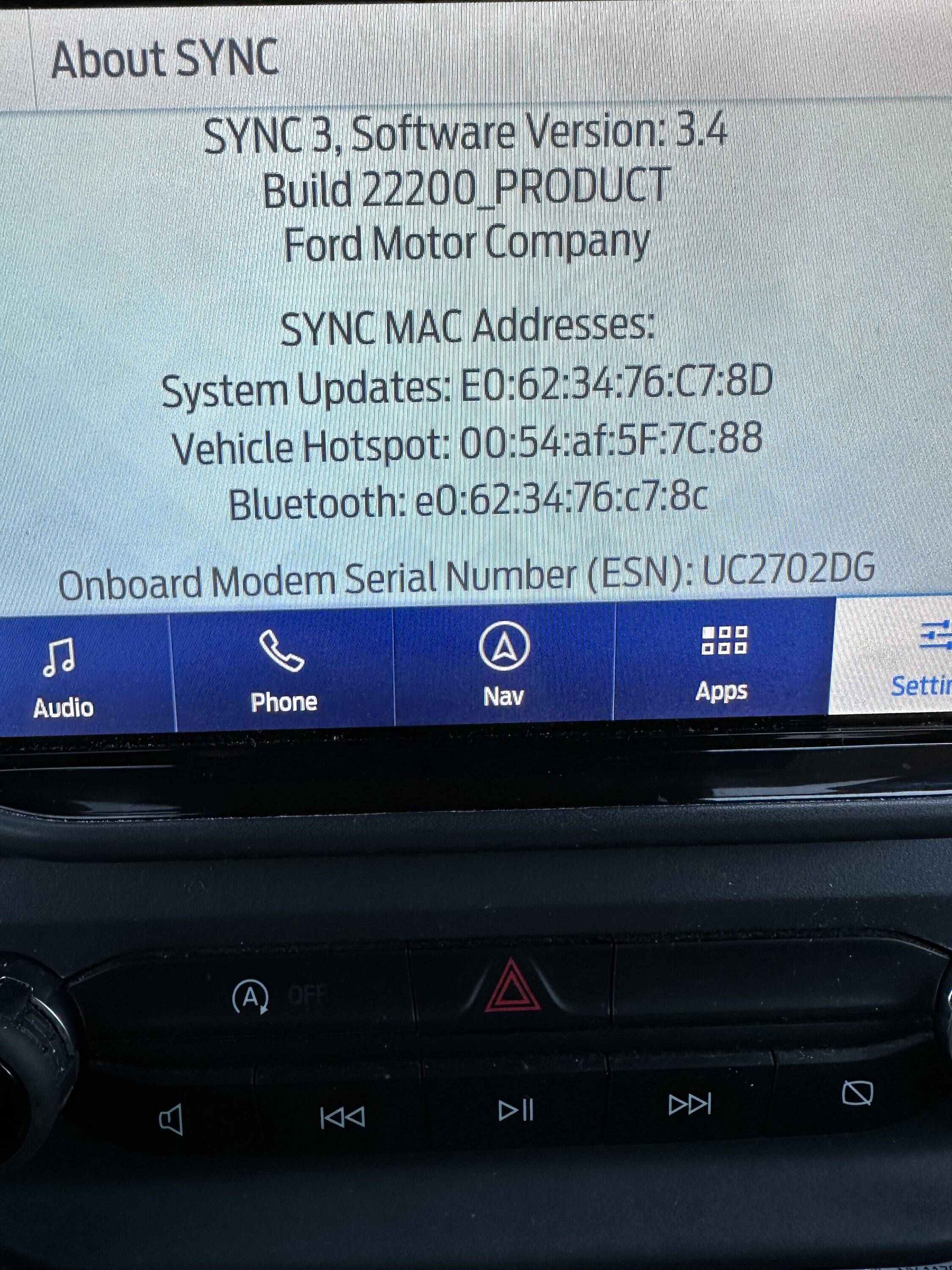 Ford Bronco Sport SYNC 3.4 Build 22251 Now Available 1/22/23 AD1A92B4-6F0E-491D-8E02-48A8844E128D