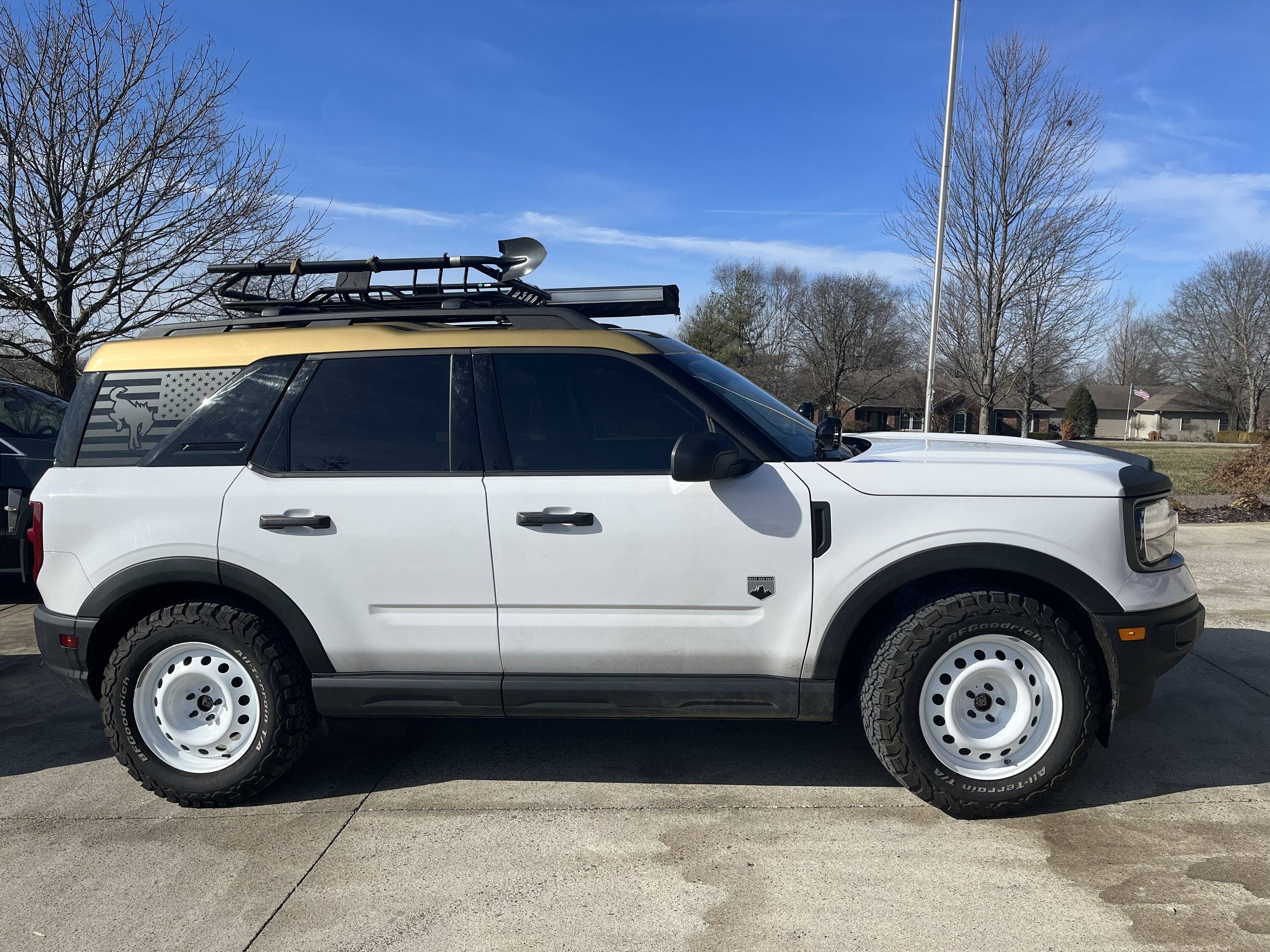 Ford Bronco Sport Need Suggestions for our Maverick steel wheels Tis's White Shoes.JPEG