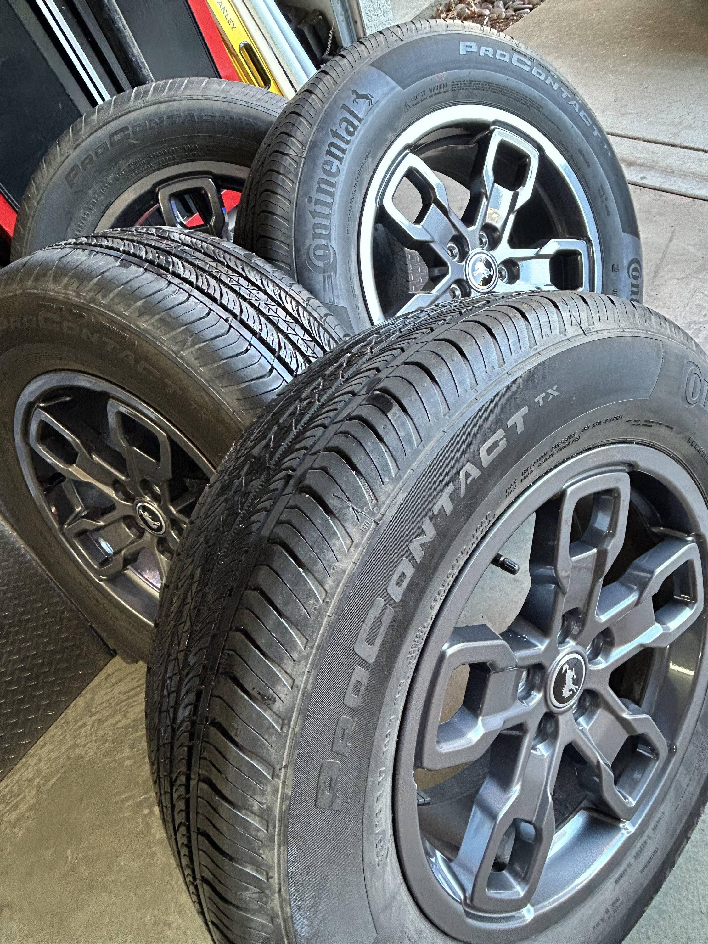 Ford Bronco Sport Big Bend Wheels, Tires, TPMS and Lugs - $555 Tires 4