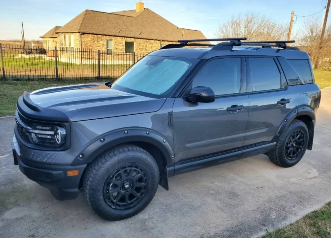 Ford Bronco Sport Bushwacker flares and hood deflector installed today. Screenshot_20230222-174951_Gallery