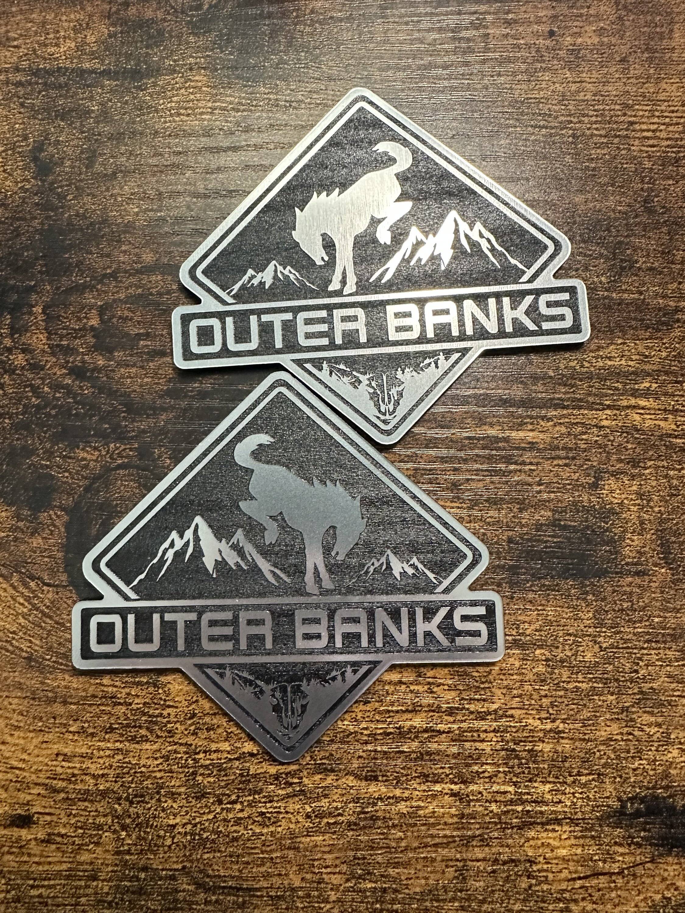 Ford Bronco Sport Pair of custom OuterBank fender emblems IMG_1219