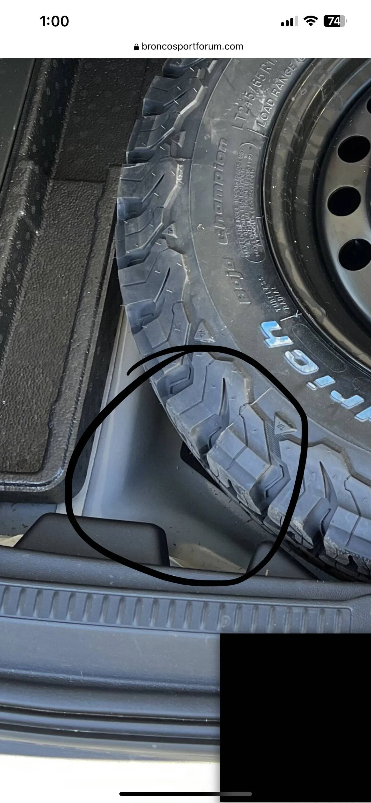 Ford Bronco Sport Full size spare IMG_1017