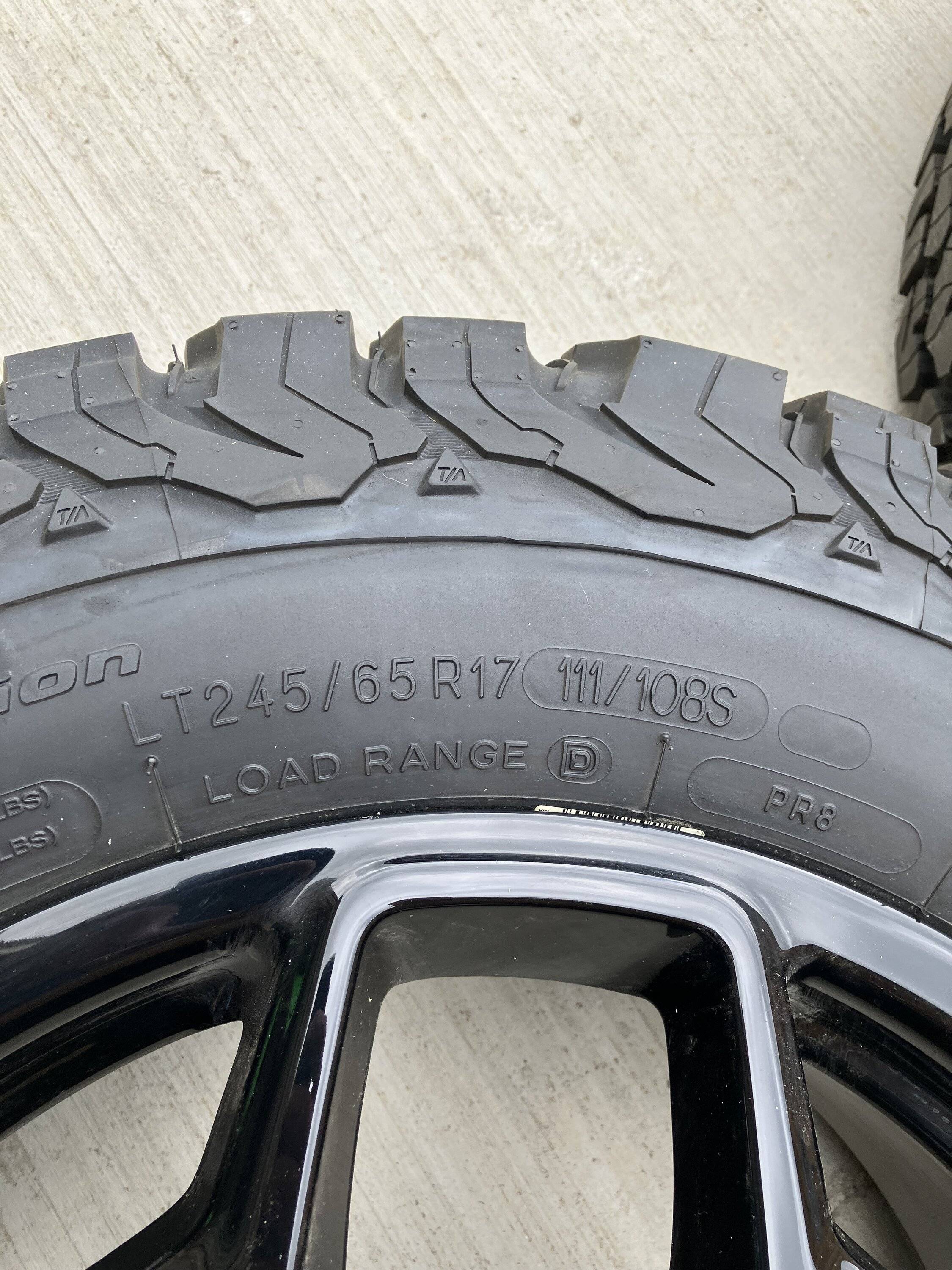 Ford Bronco Sport Ford Bronco sport first edition black wheels with bfg k02 245/65/r17 tpms sensors 1700 obo IMG_1657[2].JPG