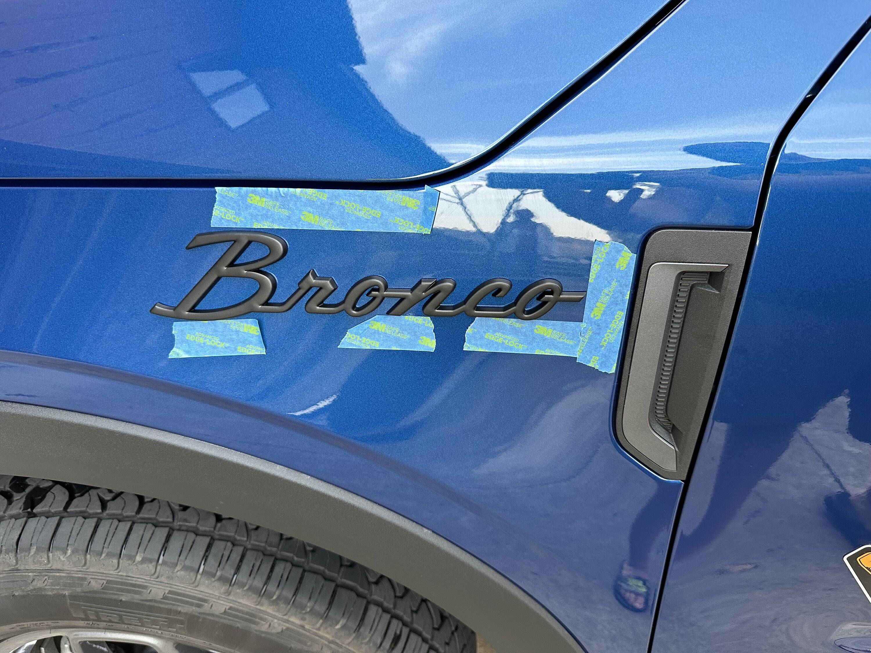 Ford Bronco Sport Bronco script emblem installed IMG_6984