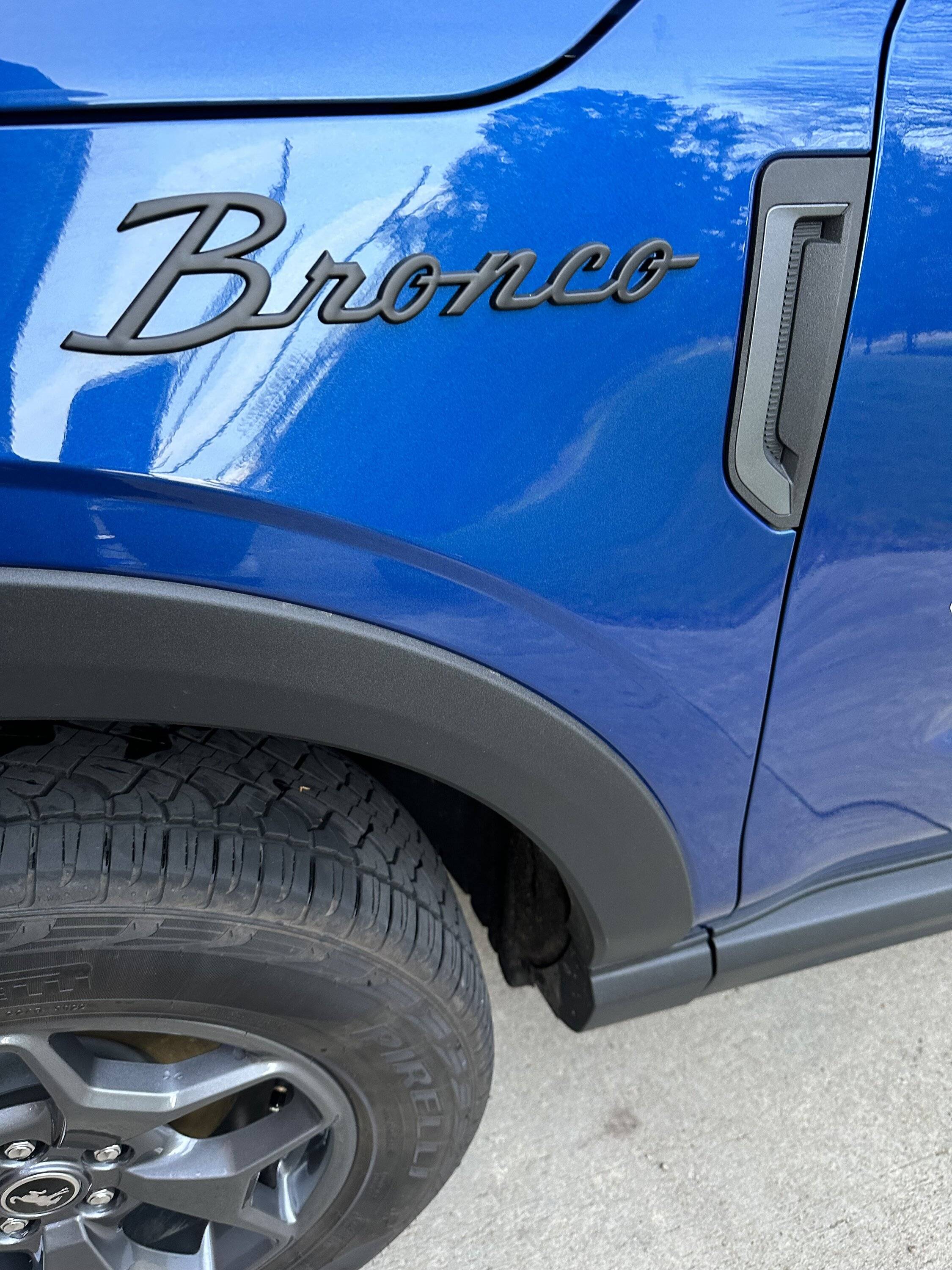 Ford Bronco Sport Bronco script emblem installed IMG_6987
