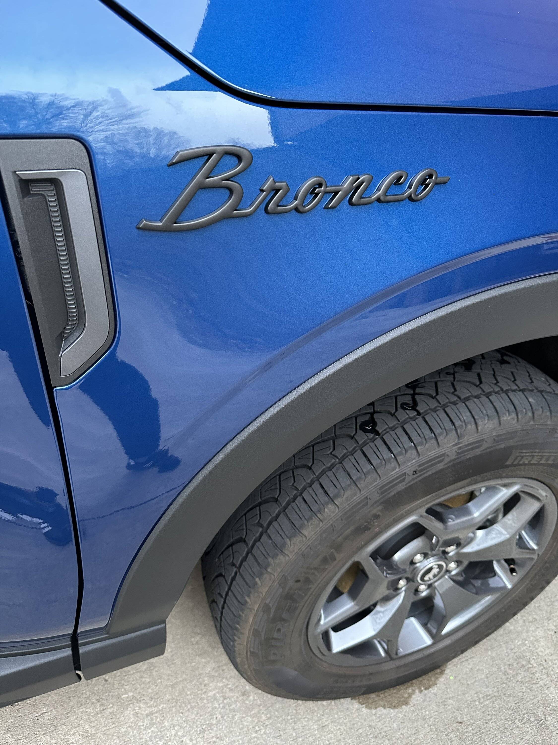 Ford Bronco Sport Bronco script emblem installed IMG_6985