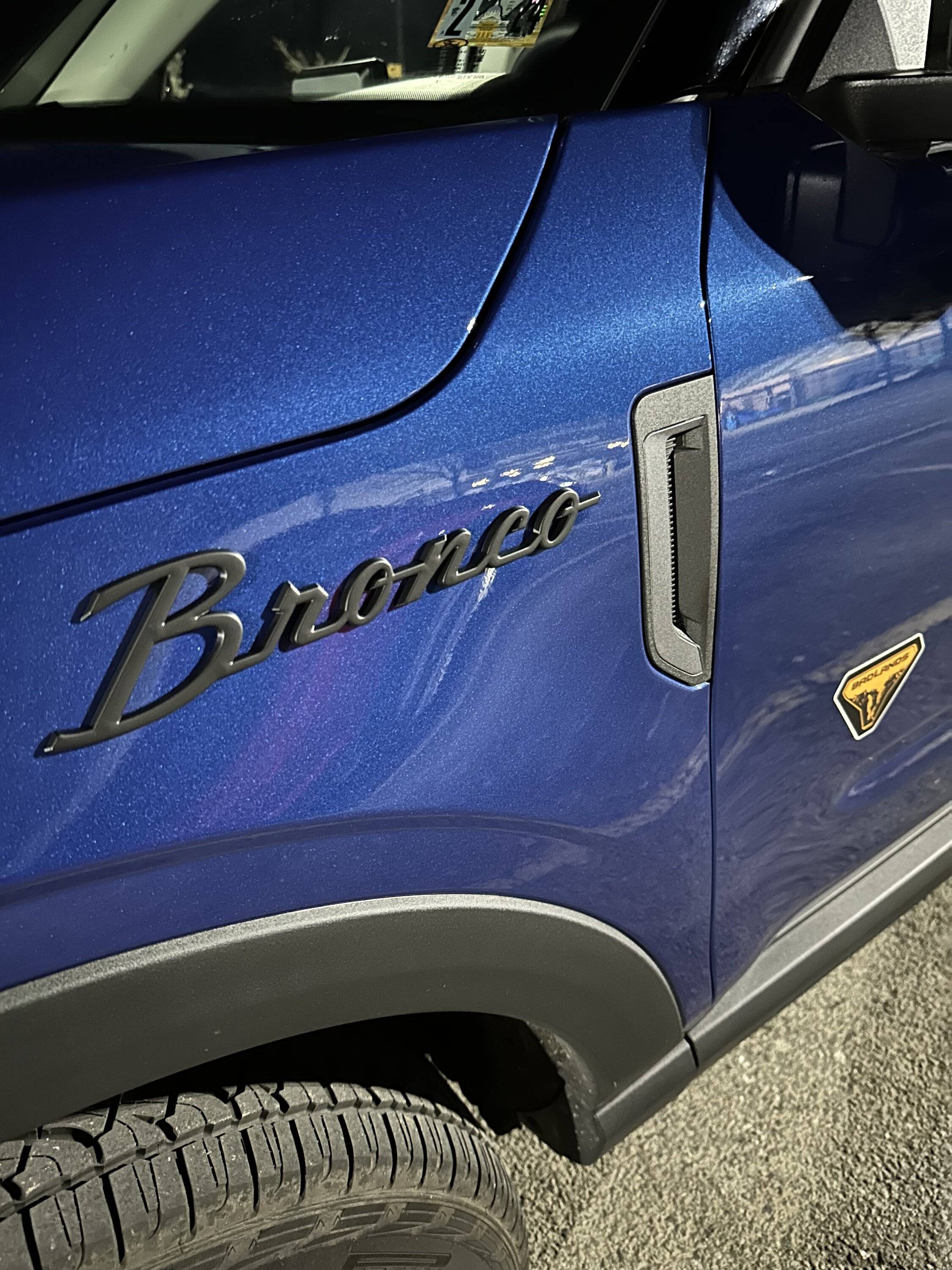 Ford Bronco Sport Bronco script emblem installed IMG_6994