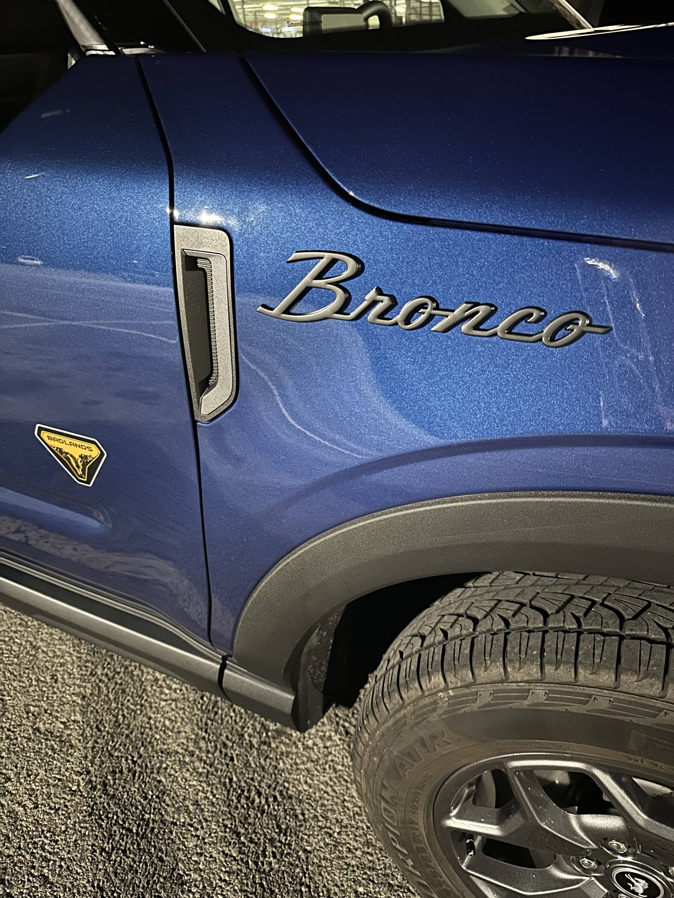 Ford Bronco Sport Bronco script emblem installed IMG_6993