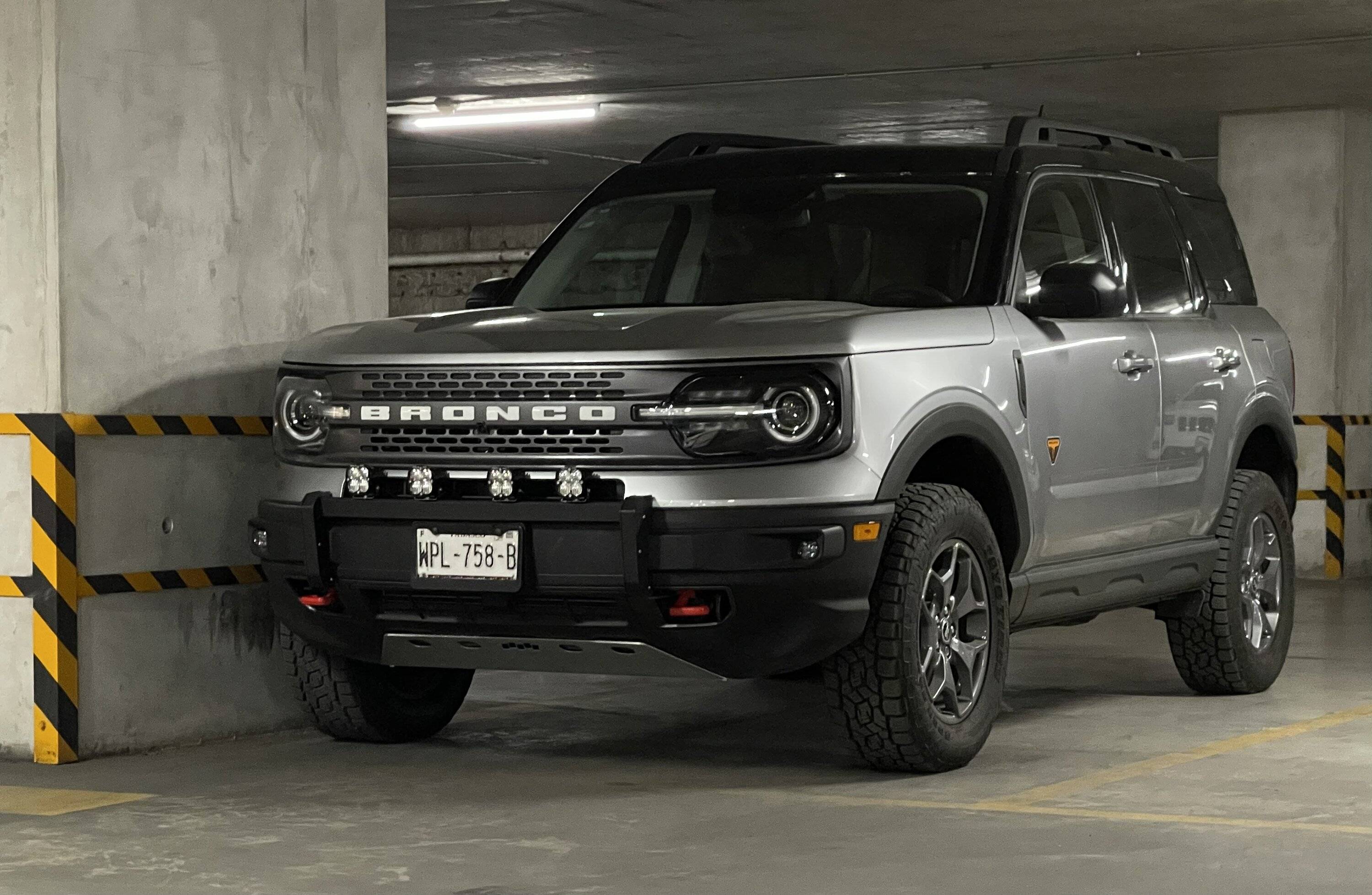 Ford Bronco Sport Rally Innovations light bar and skid plate installed IMG_5585