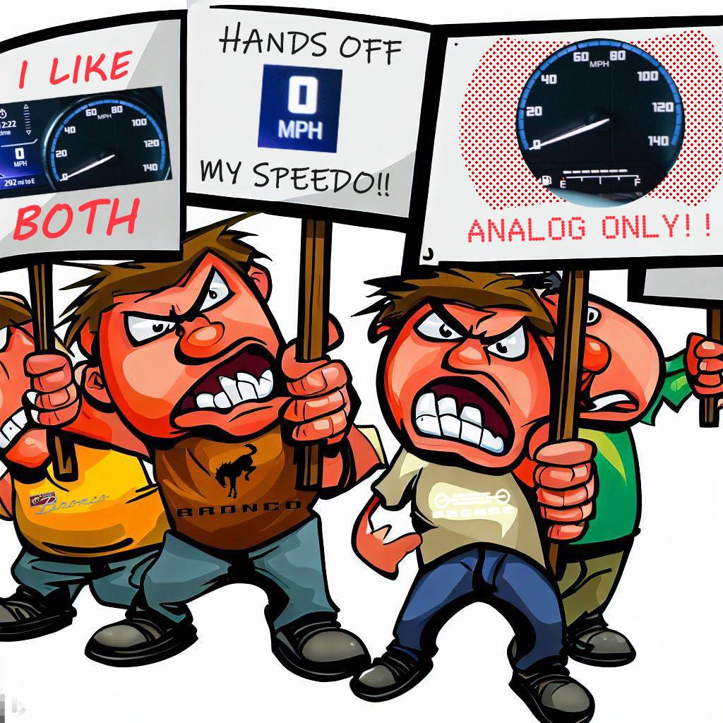 Ford Bronco Sport Digital speedometer angry-porotestors-edited