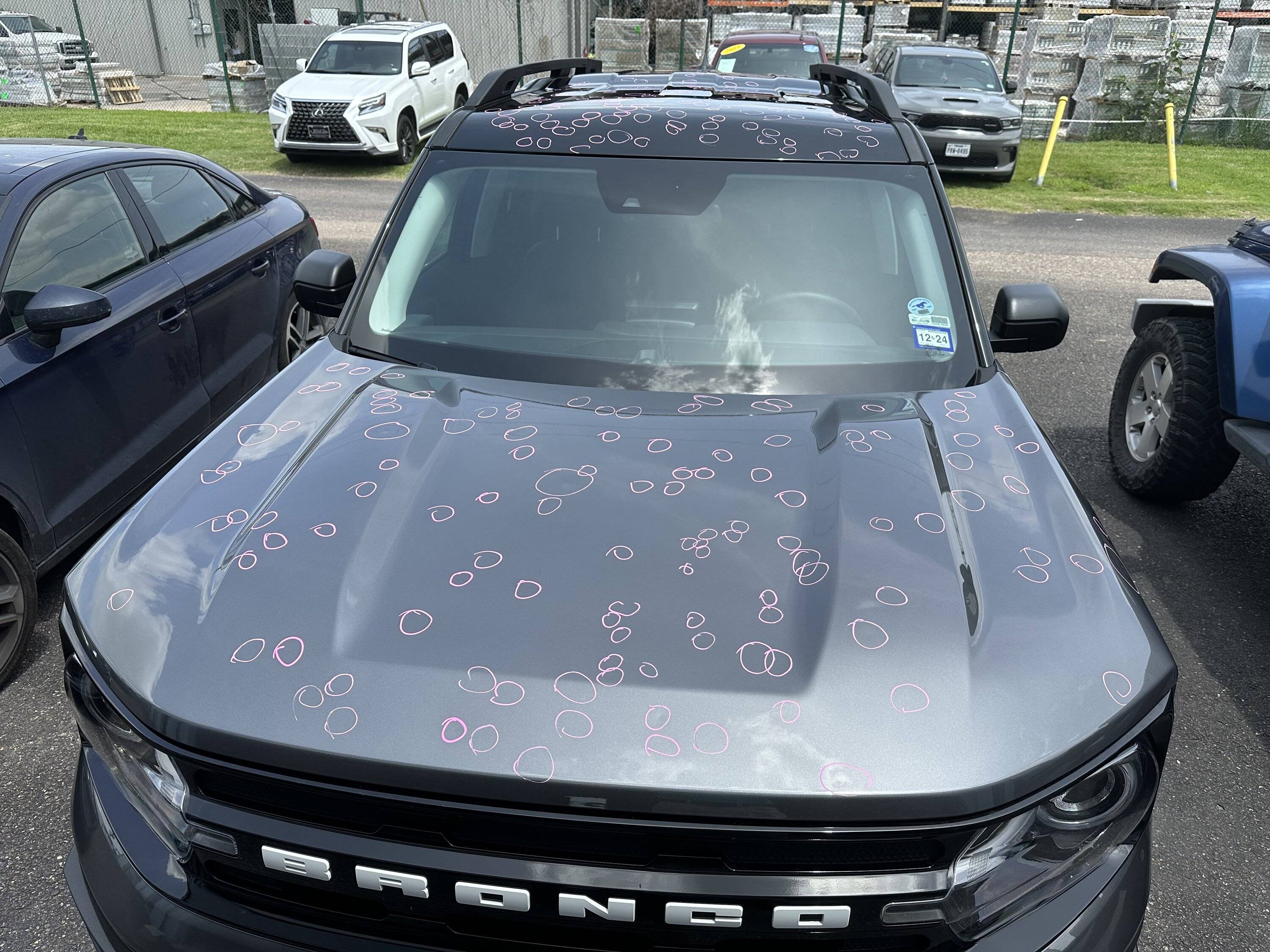 Ford Bronco Sport Dents Everywhere From First North Texas Hail Storm IMG_1503