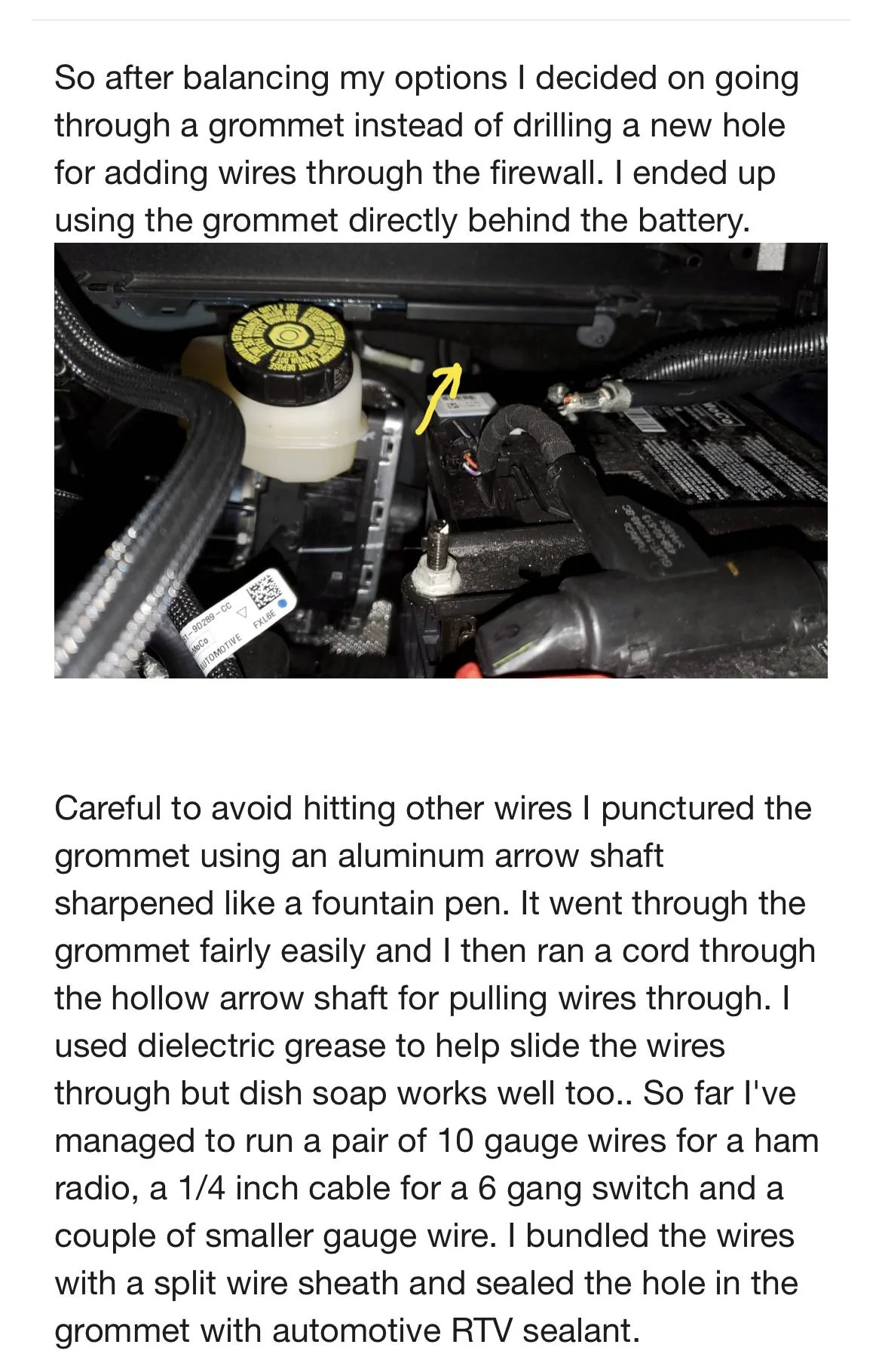 Ford Bronco Sport Running wire through firewall. 1686253634617