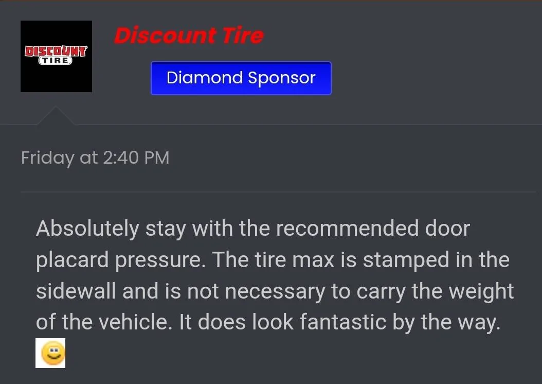 Ford Bronco Sport What PSI are you running your KO2s at ?? Screenshot_20230618_121631_Chrom
