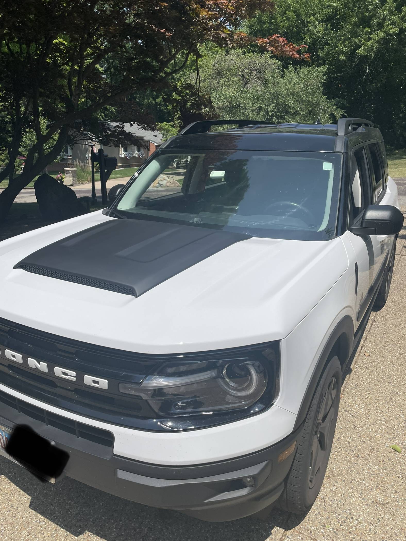 Ford Bronco Sport Sun glare off Outerbanks hood IMG_0743