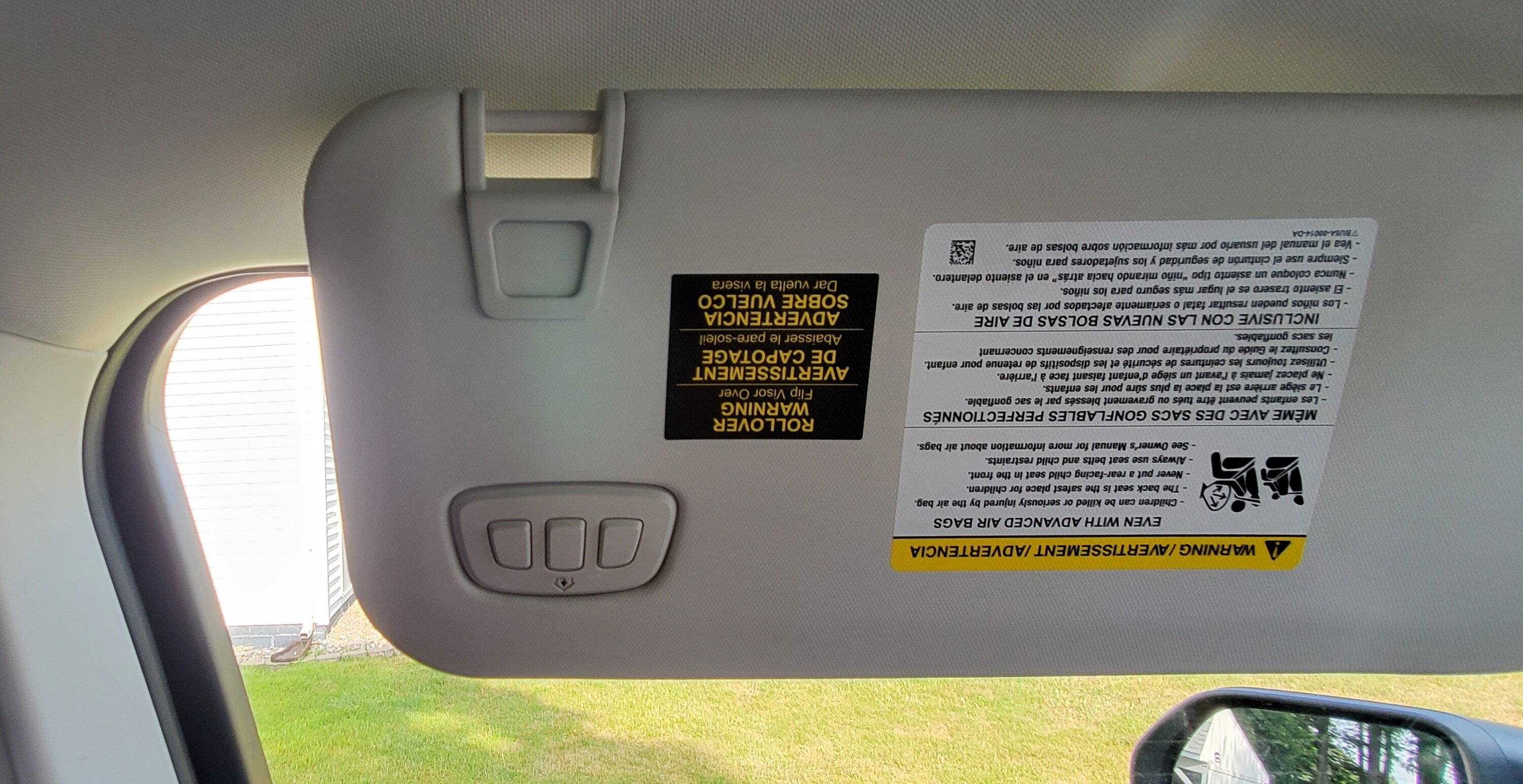 Ford Bronco Sport Garage door opener & sun visor from 2021 Escape Titanium : INSTALLED and CONFIRMED WORKING! 20230627_174457