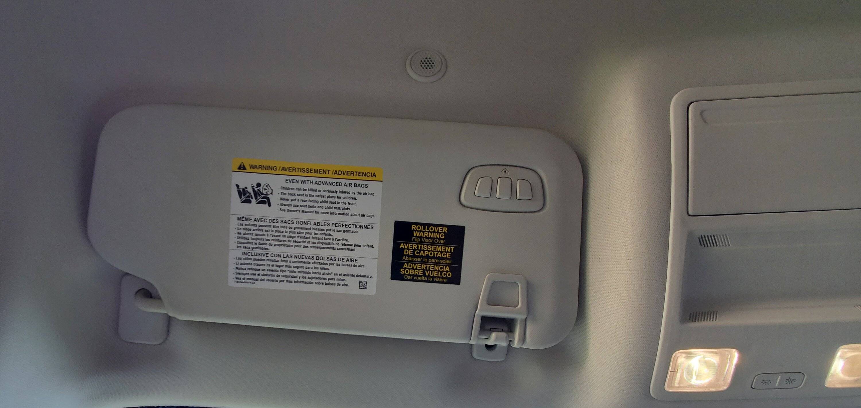 Ford Bronco Sport Garage door opener & sun visor from 2021 Escape Titanium : INSTALLED and CONFIRMED WORKING! 20230627_173709