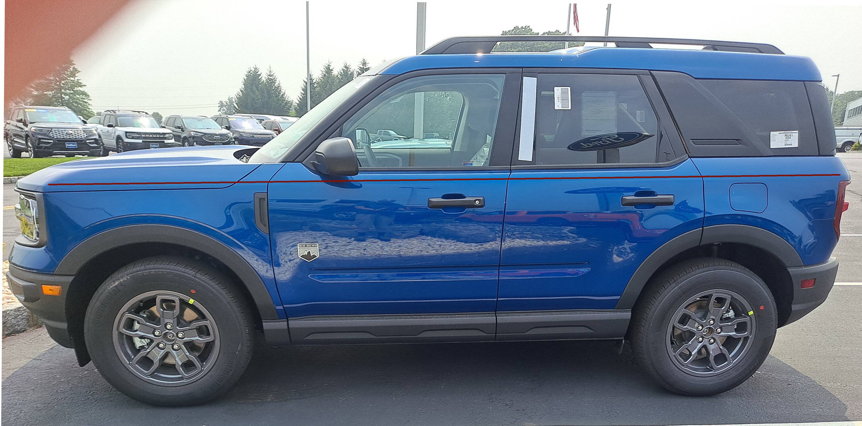 Ford Bronco Sport Favorite Color poll 20230630_145453 Side with red pinstripet