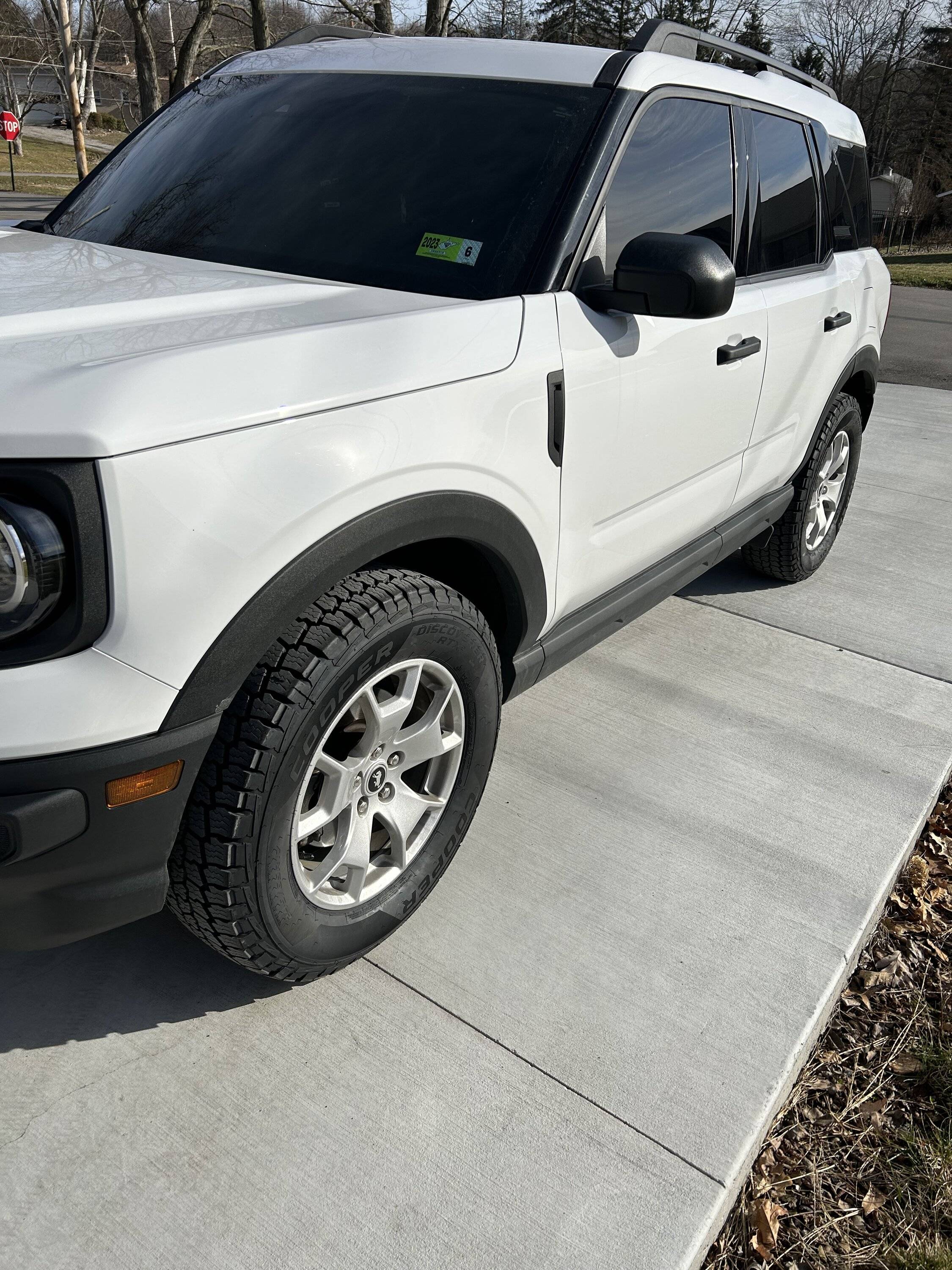 Ford Bronco Sport 5% tint all around, 30% on the windshield, Cooper 245/65/17s IMG_1024