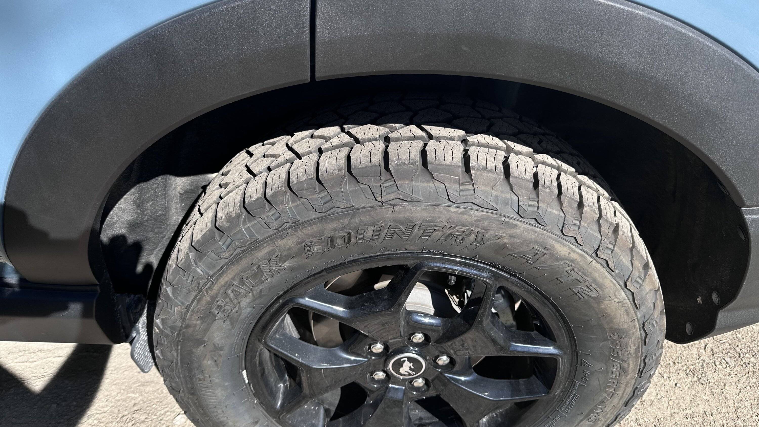 Ford Bronco Sport So this happened on a drive across the state and back. Doesn’t seem like a reasonable wear pattern. Just the one area. 1689350477132
