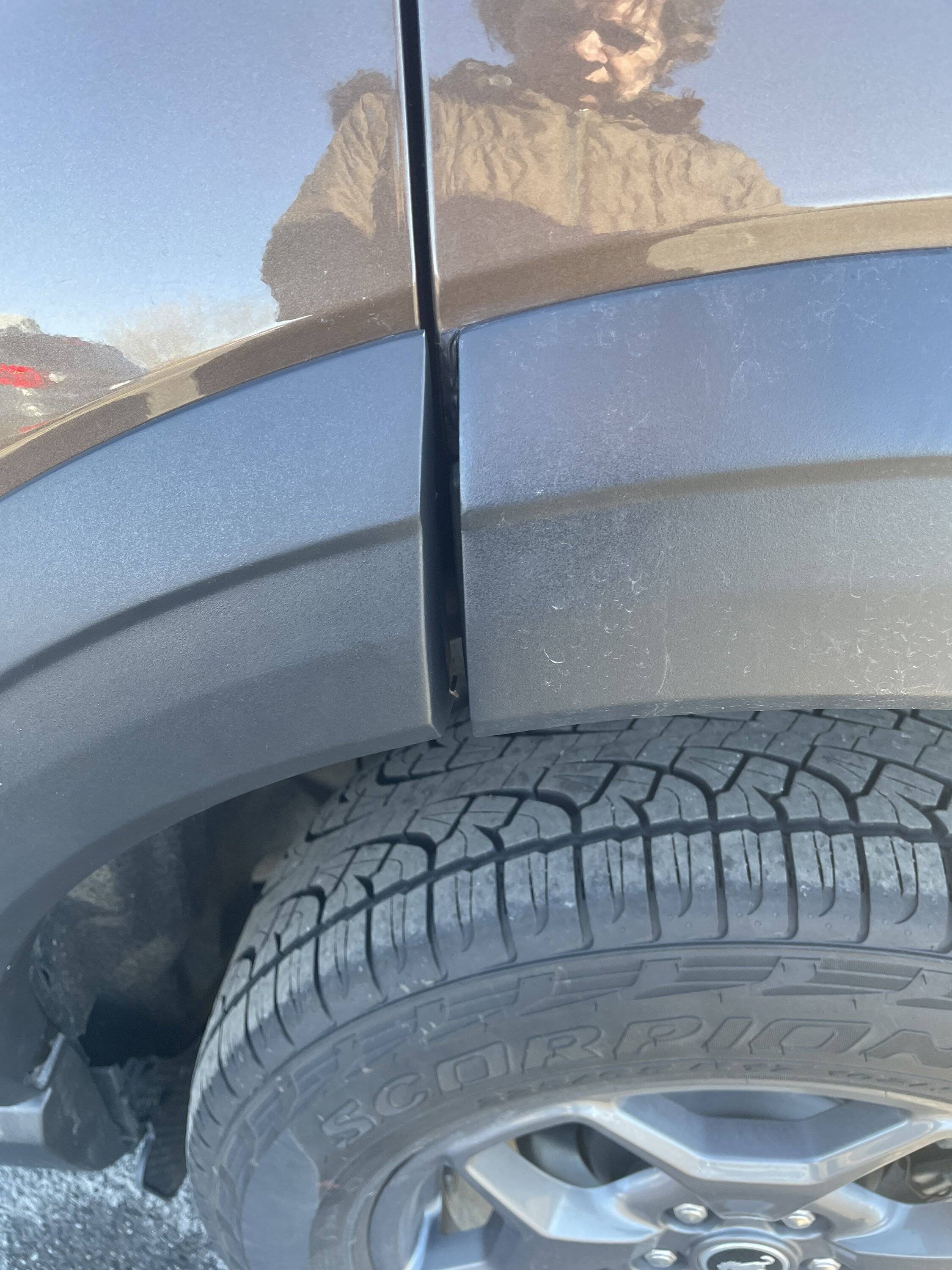 Ford Bronco Sport Air Designs Fender Flares - poor Ford installation. IMG_5589