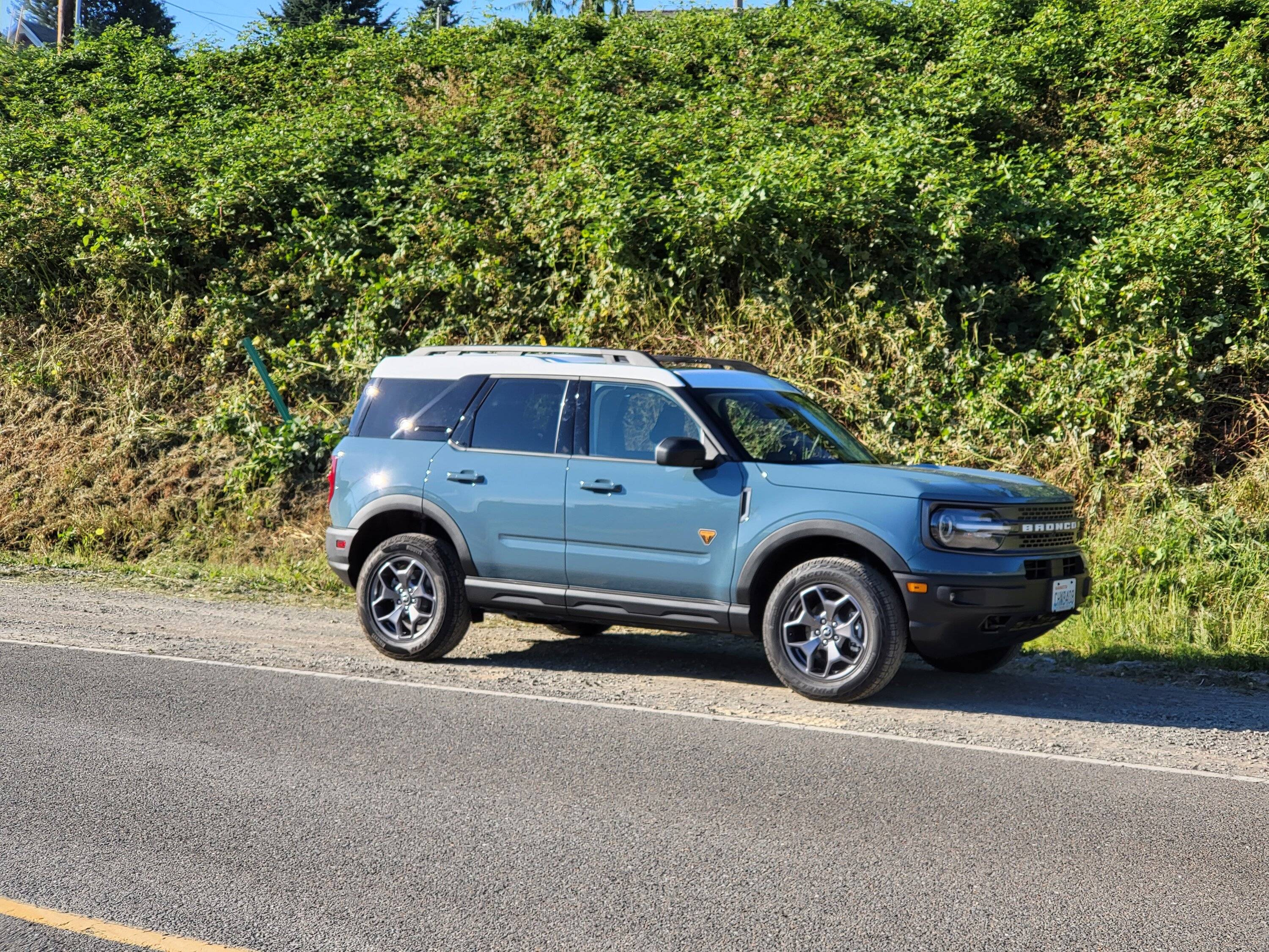 Ford Bronco Sport White roof wrap on Area 51 Bronco Sport 20230719_181808