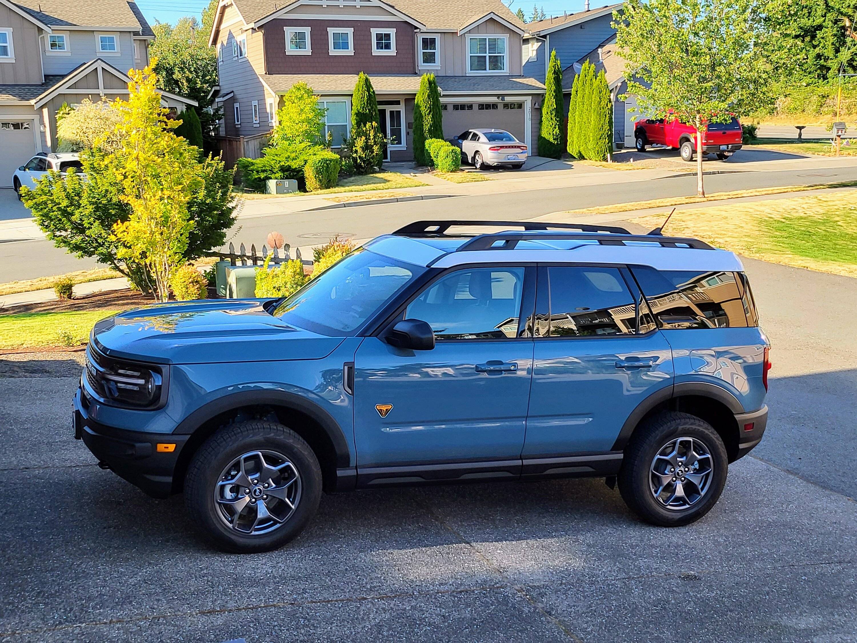 Ford Bronco Sport White roof wrap on Area 51 Bronco Sport 20230719_181323