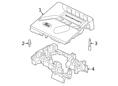 Ford Bronco Sport Part # for 3rd Engine cover Stud bc4ab78e1f001b4271ed3353ef380e56