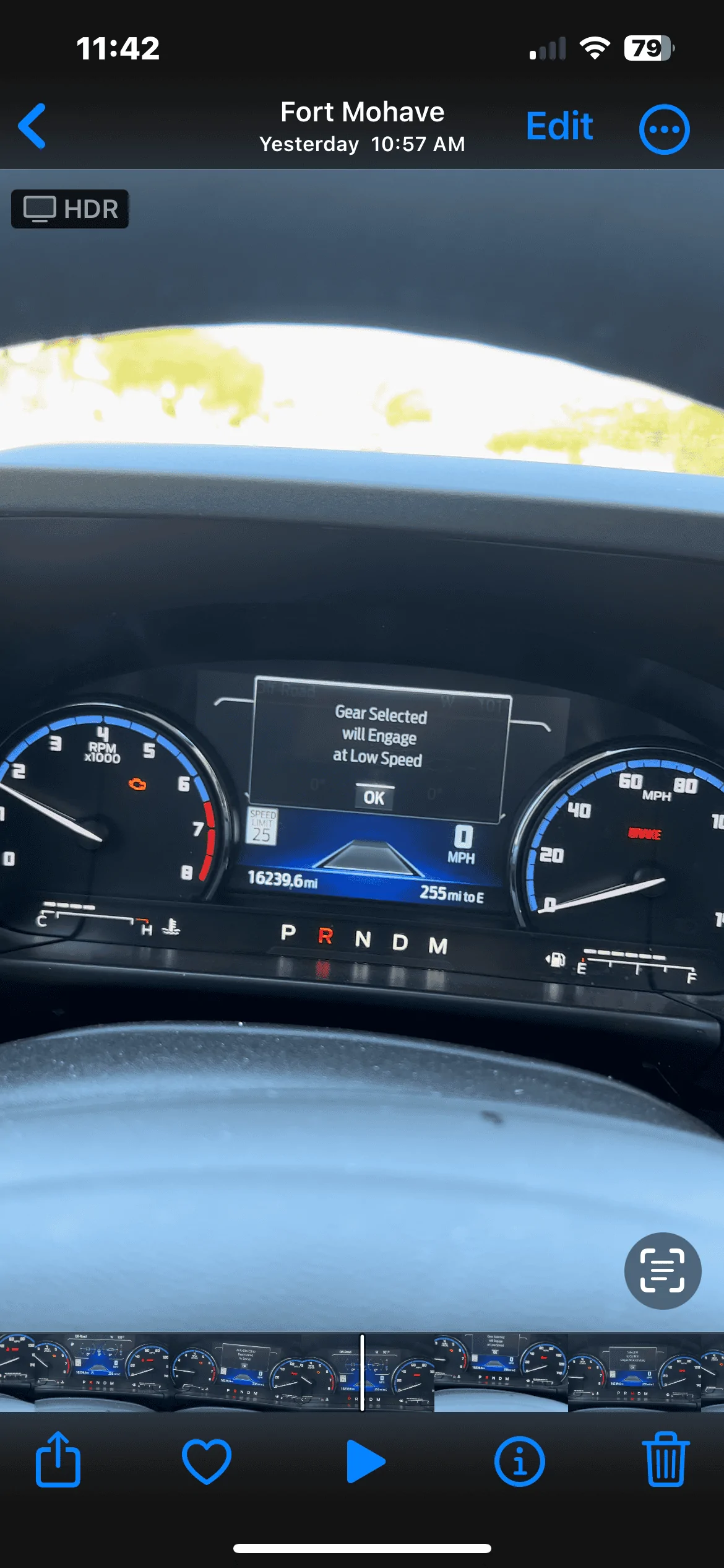 Ford Bronco Sport Power train malfunction -Gear selected will engage at low speed. IMG_6335