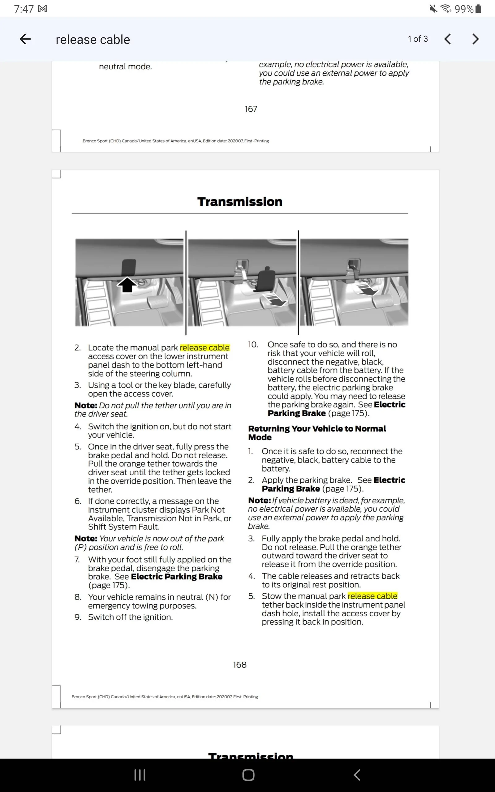 Ford Bronco Sport Access Cover on LH knee panel Screenshot_20230723-074705_Driv