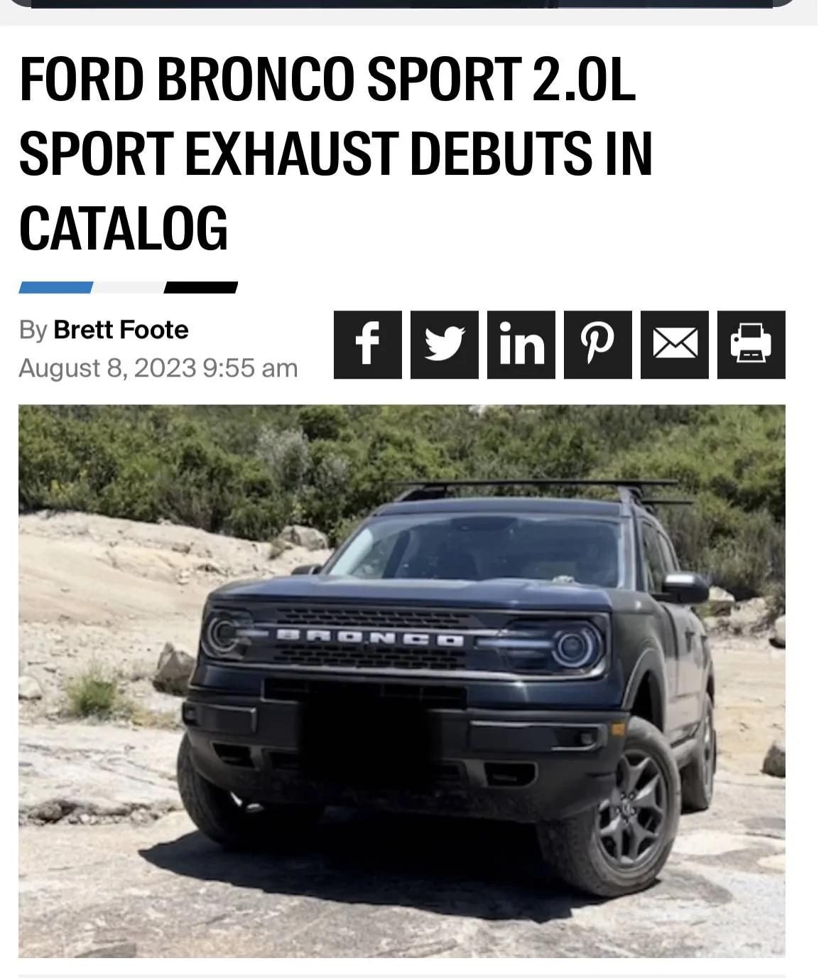 Ford Bronco Sport FORD BRONCO SPORT 2.0L SPORT EXHAUST DEBUTS IN CATALOG IMG_7738