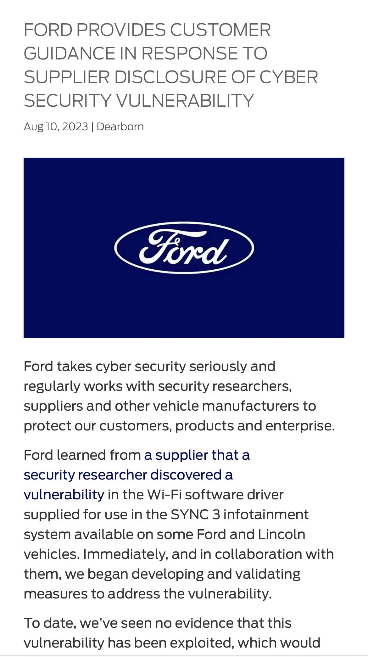 Ford Bronco Sport Sync 3 issue IMG_7838