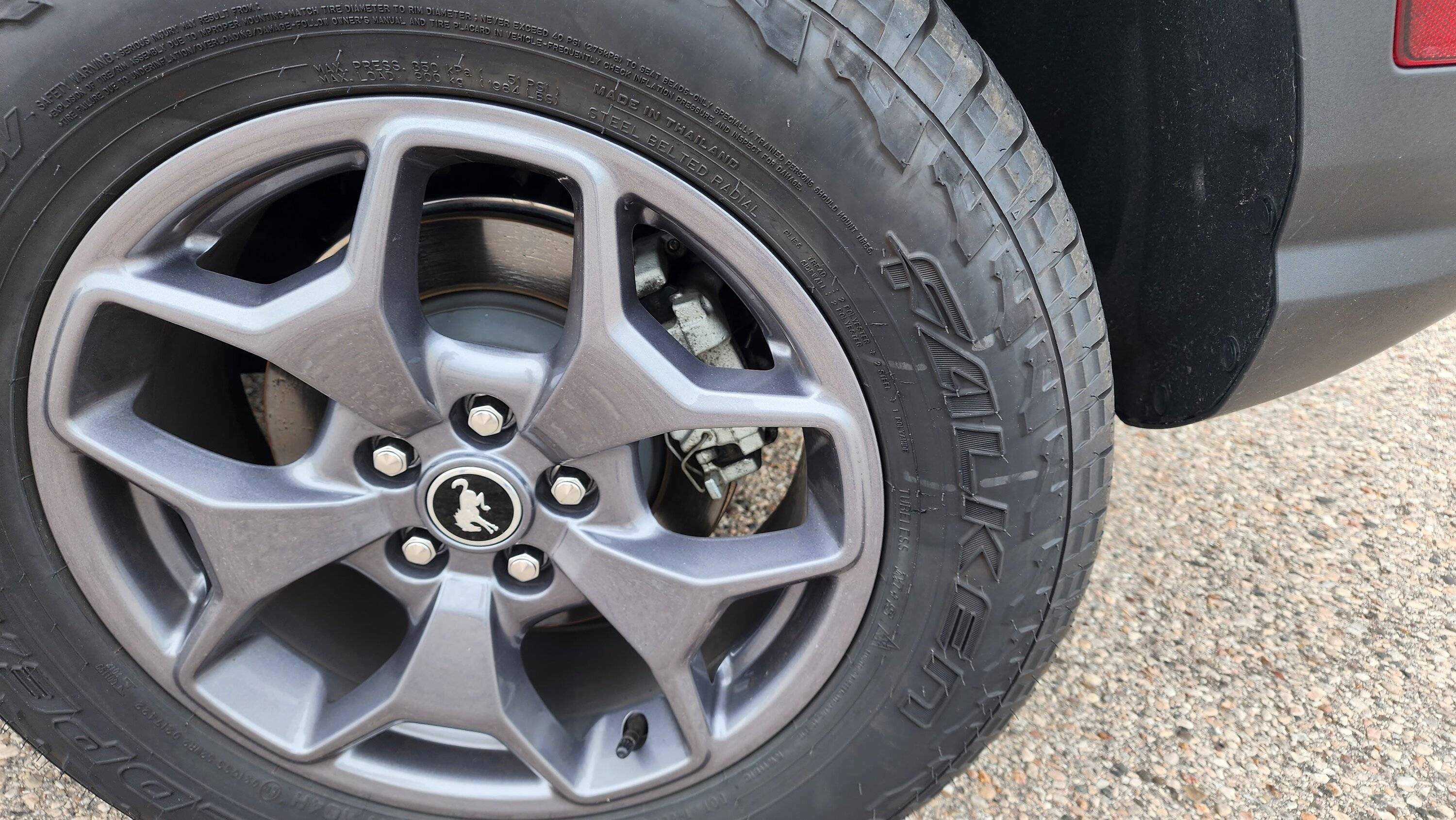 Ford Bronco Sport White grease marks on tires 20230811_094917