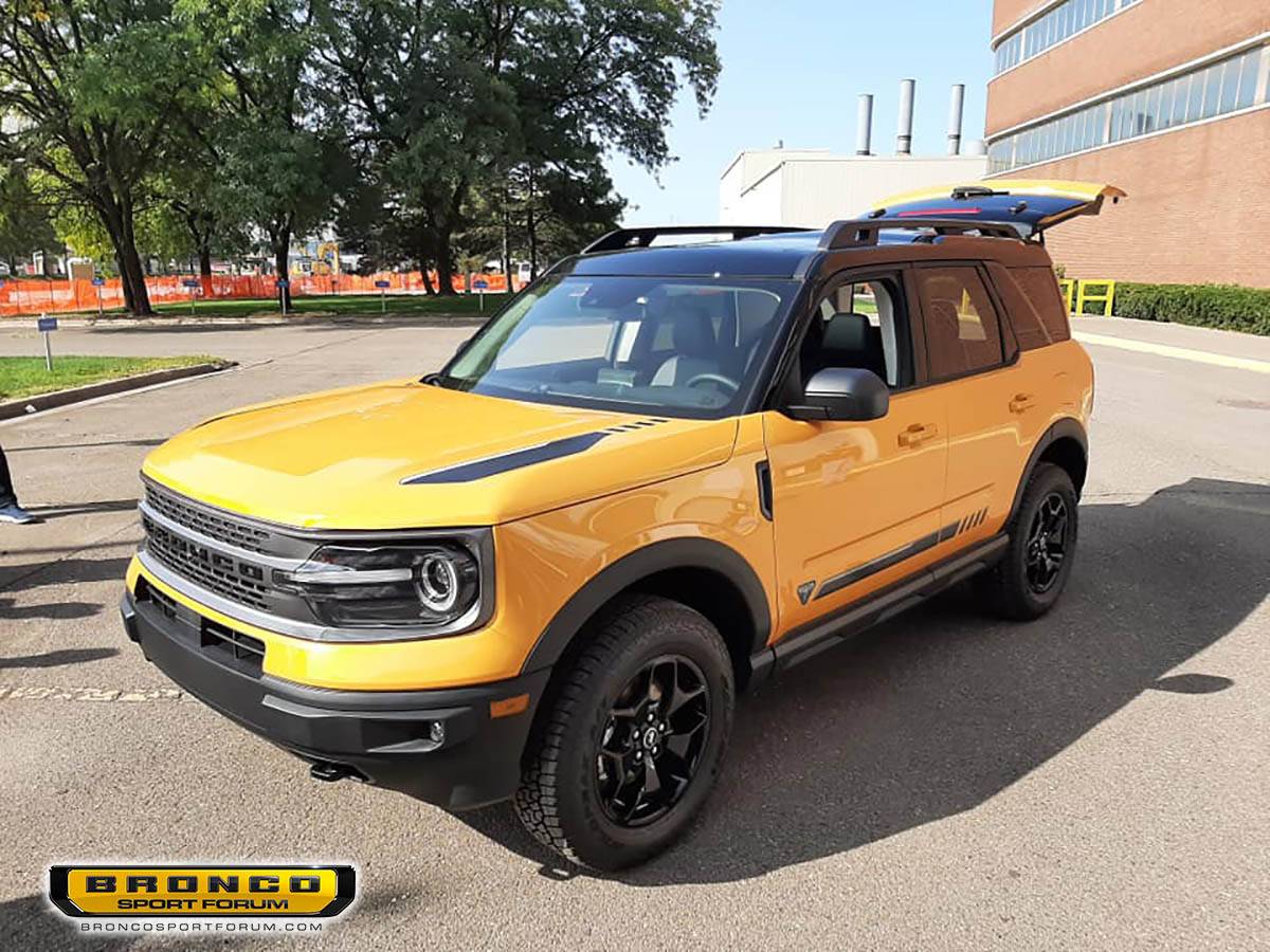 Ford Bronco Sport First Edition Bronco Sport Shown in Cyber Orange First Edition Bronco Sport Cyber Orange Angle