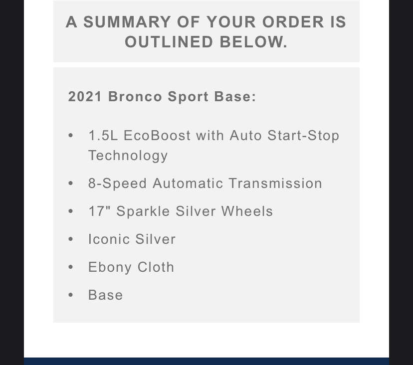 Ford Bronco Sport Anyone changed color when ordered? 1604360089828