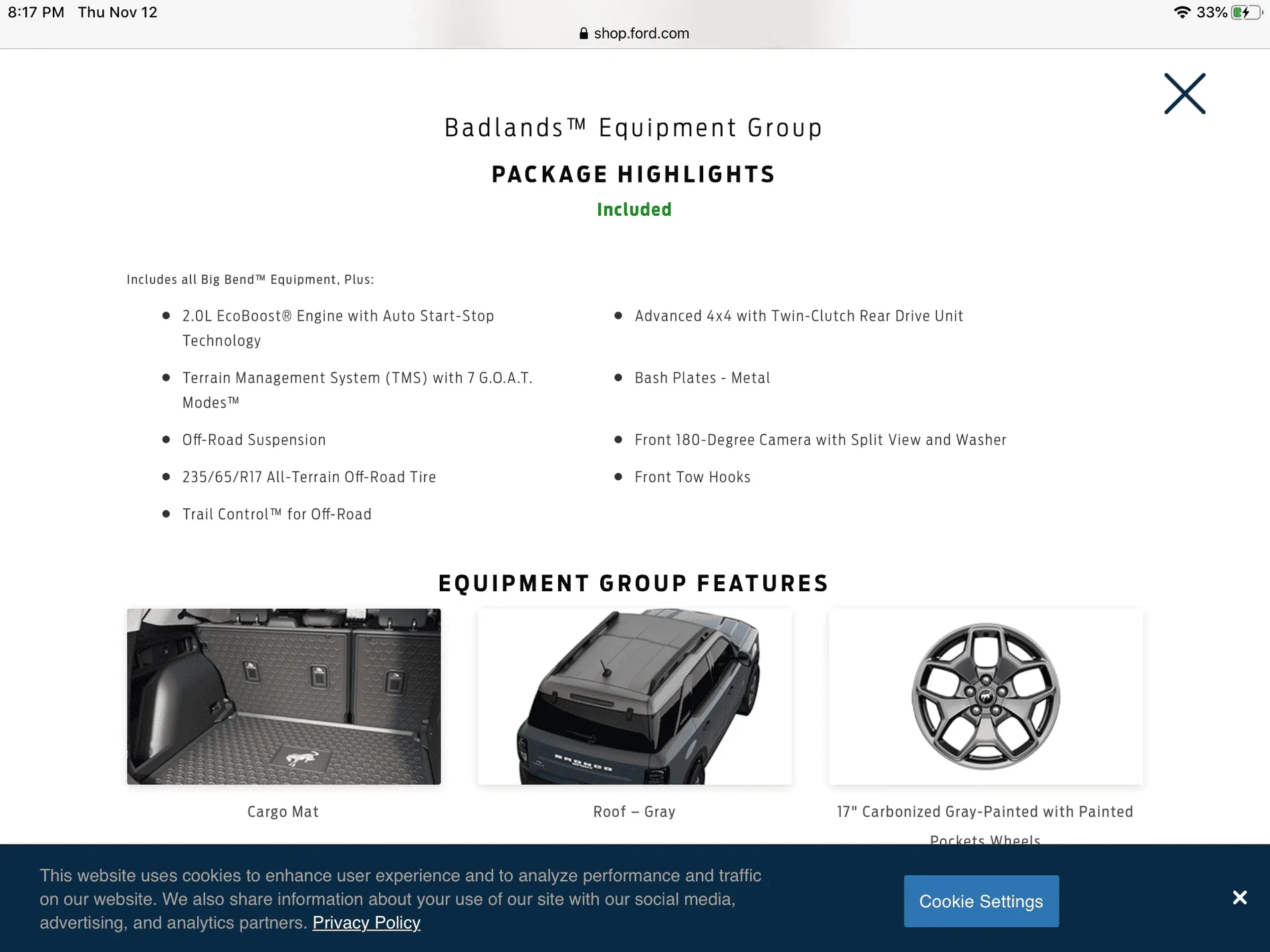 Ford Bronco Sport Bronco Sport Badlands closeup photos inside and out 77B2171C-6504-4DA2-912E-87307870B3DC