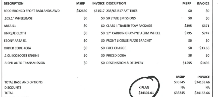 Ford Bronco Sport 2021 Bronco Sport MPG (23 Combined) Revealed in Actual Window Sticker 1606080809124