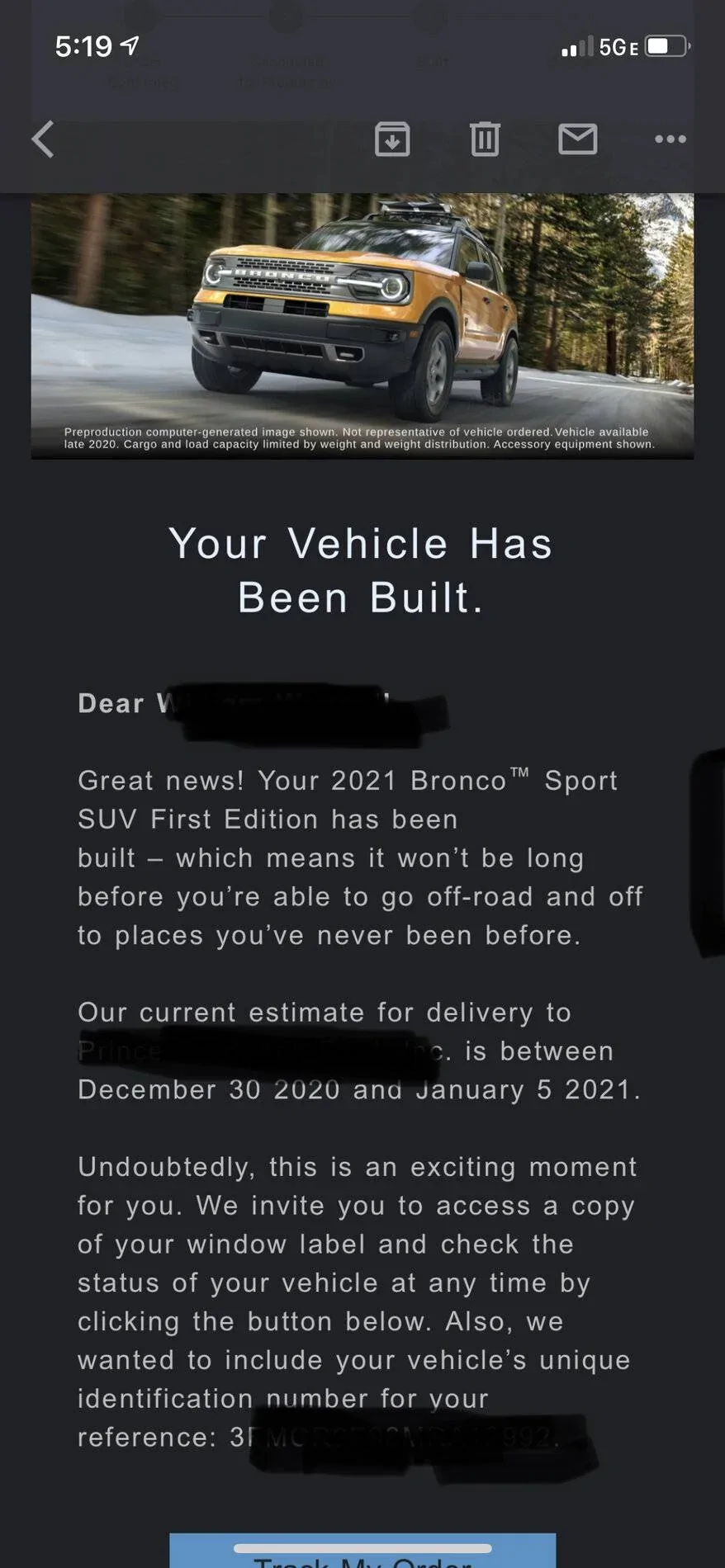 Ford Bronco Sport She’s built! 6554BB1E-0B72-4BBF-952C-BD376B12929A