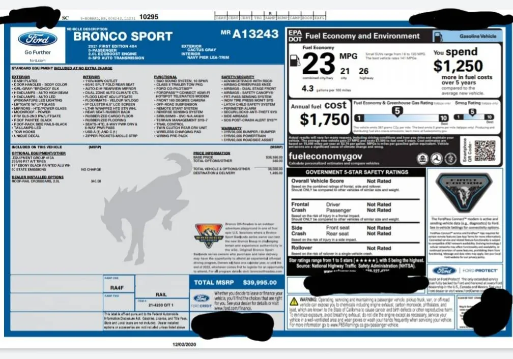 Ford Bronco Sport She’s built! 20201202_082843