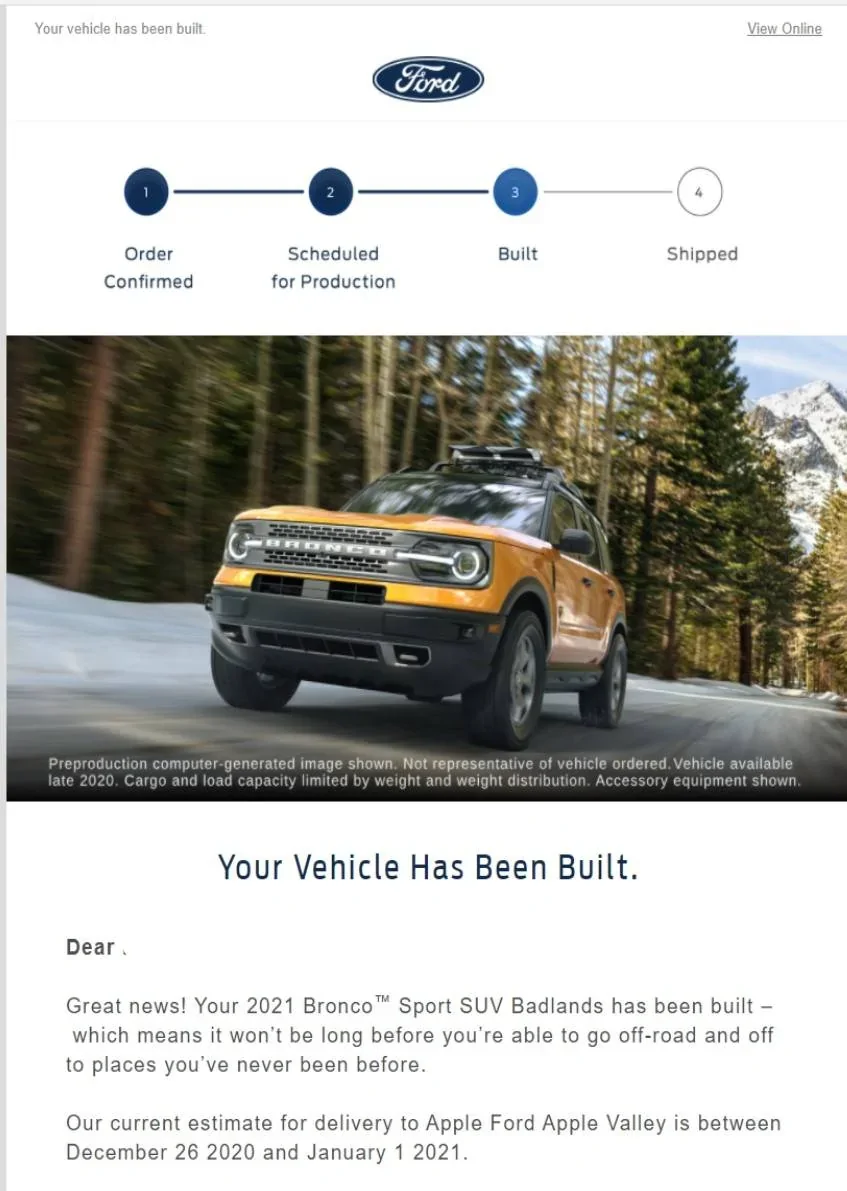 Ford Bronco Sport She’s built! built