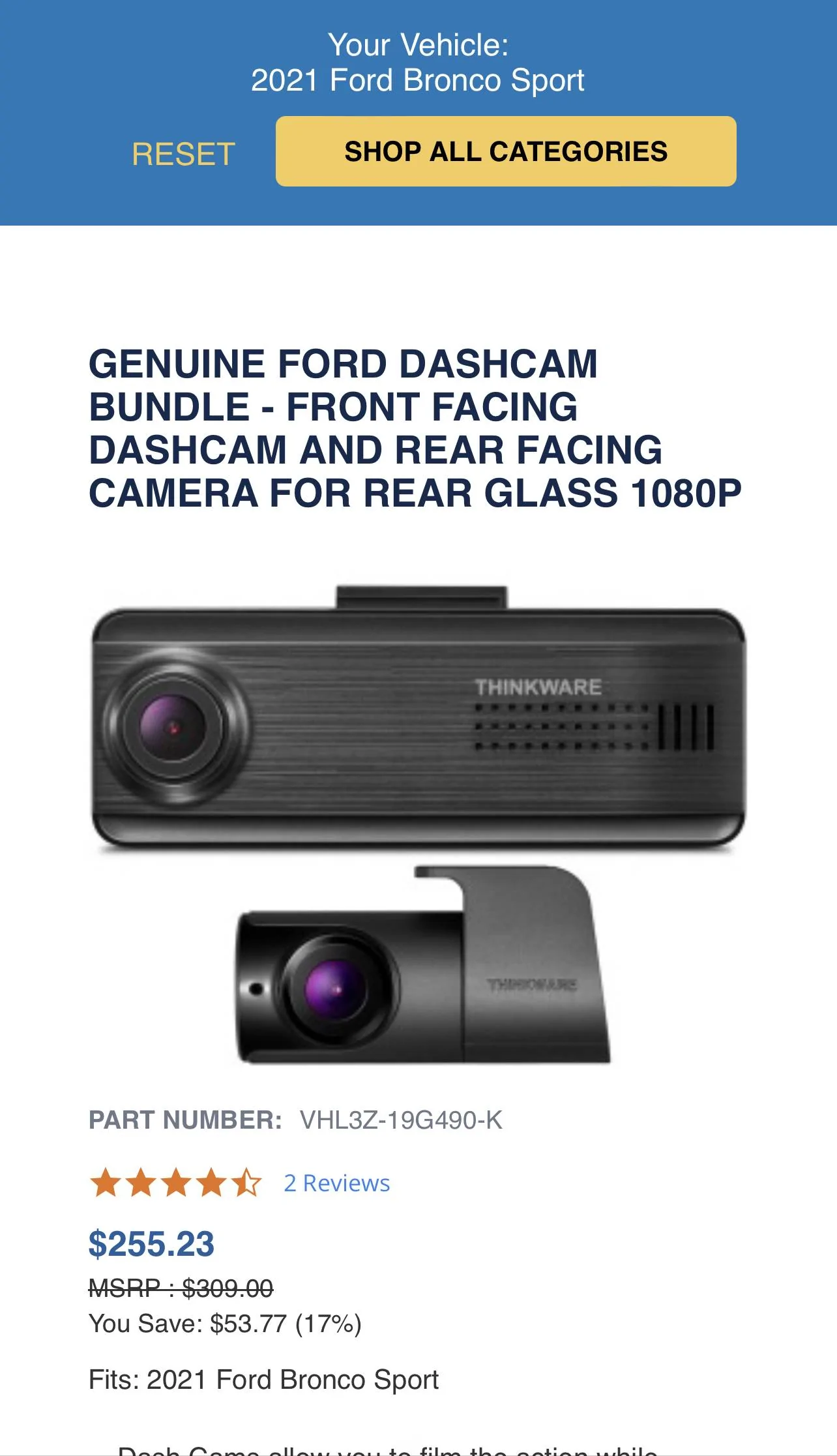 Ford Bronco Sport DASHCAM IMG_0368