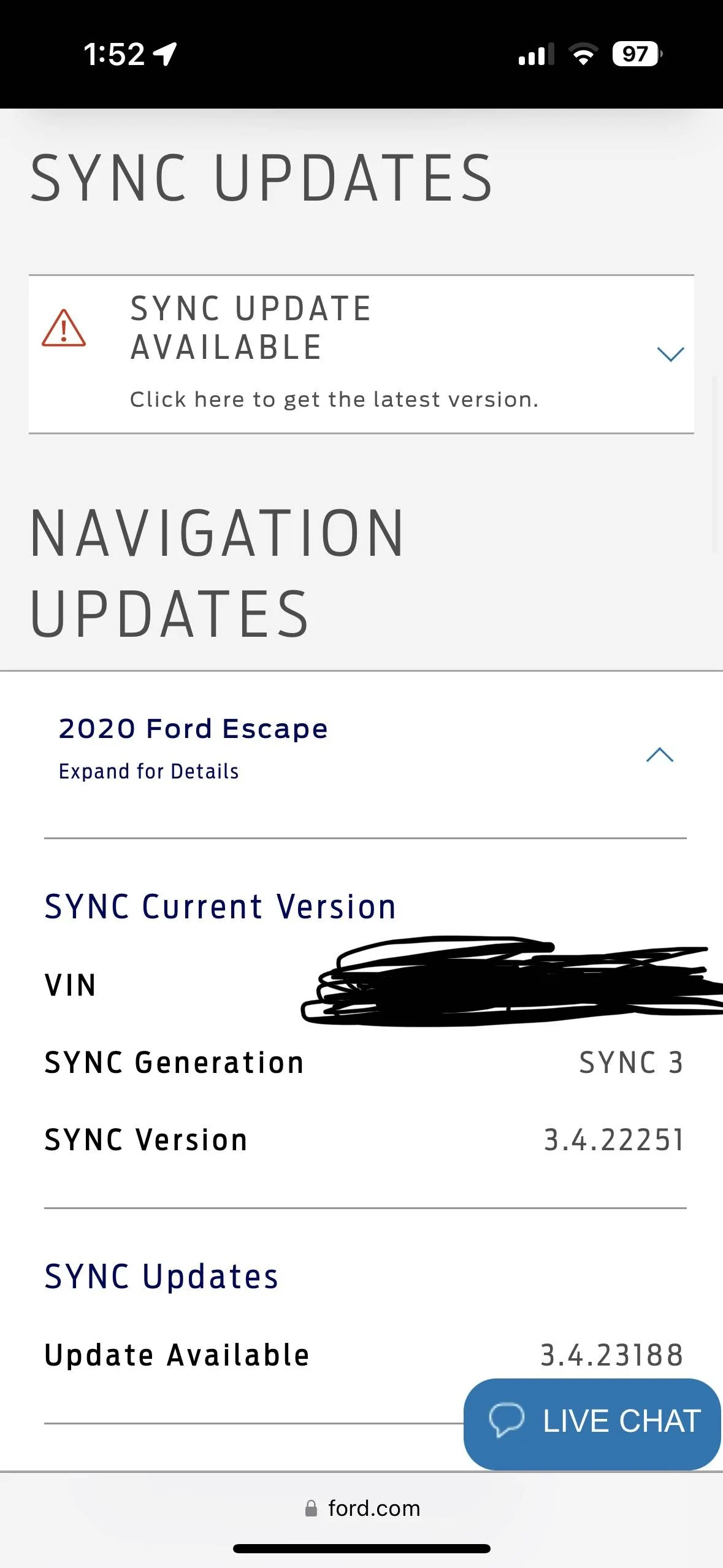 Ford Bronco Sport Sync 3.4 Build 22251 Default Issue IMG_1843