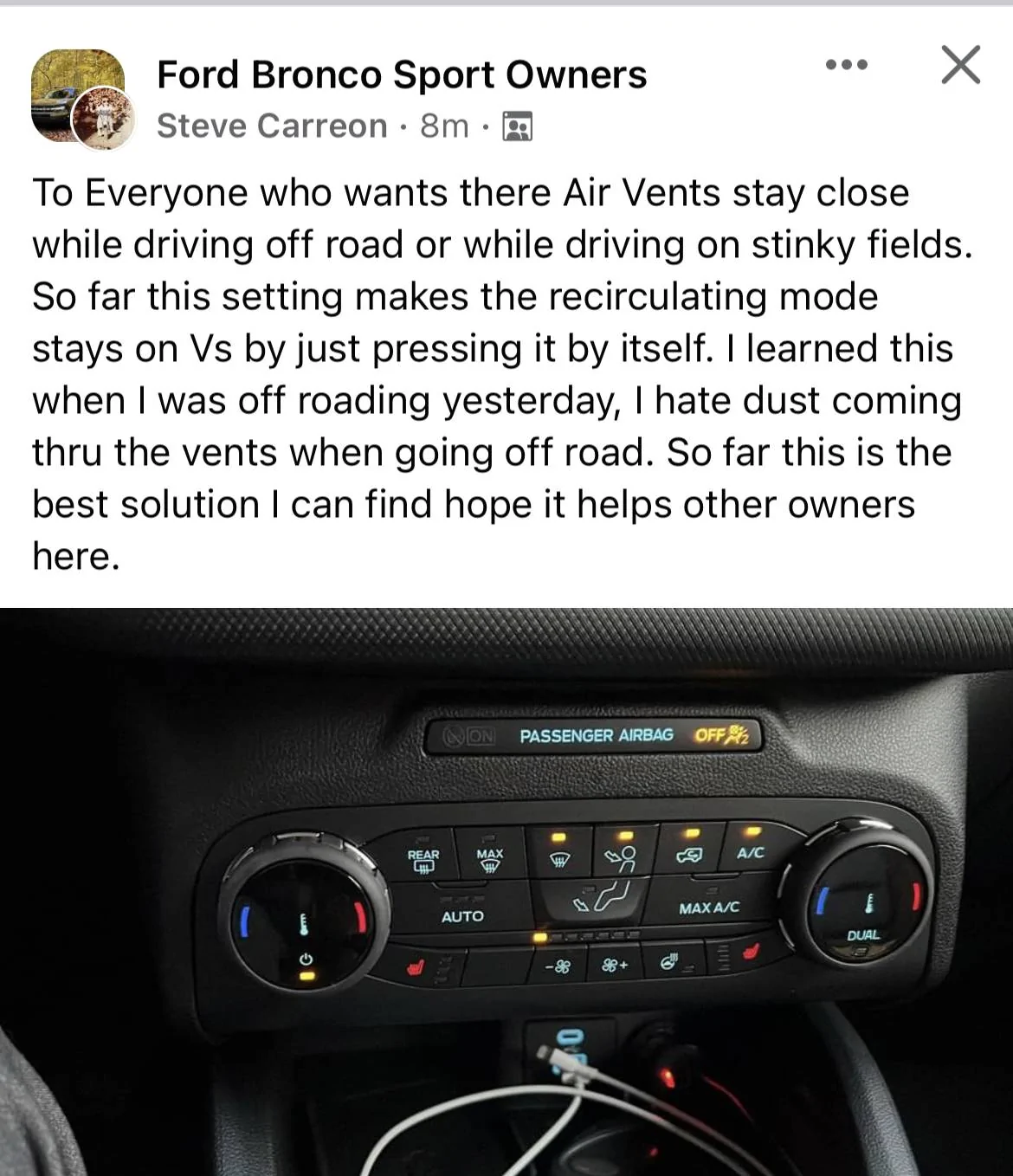 Ford Bronco Sport Hey Ford, Leave My Recirc On! 1695346626472