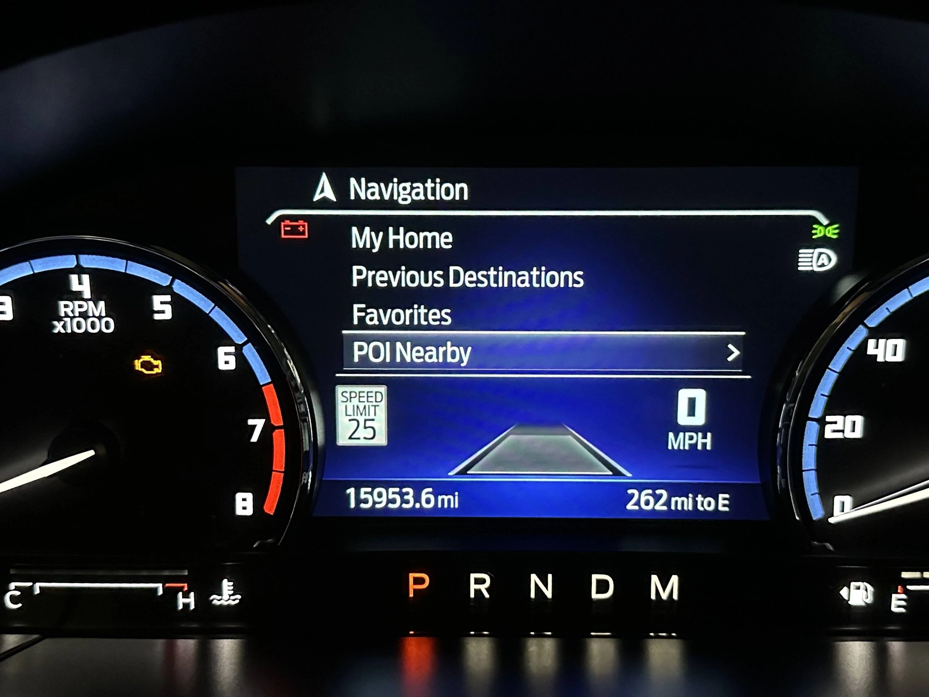 Ford Bronco Sport NAV POI QUESTION INSTRT CLUSTER 1