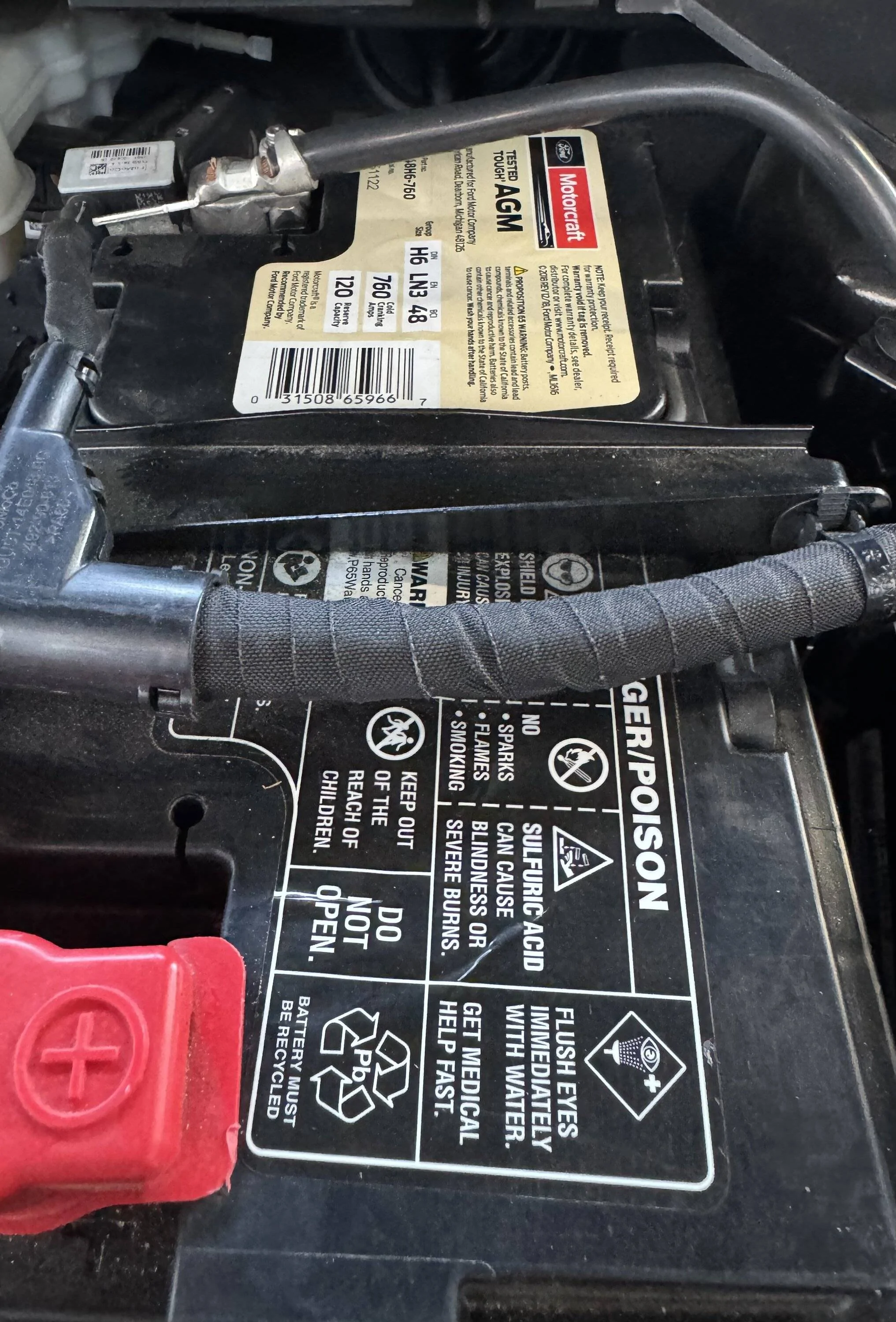 Ford Bronco Sport I'm thinking about changing the stock battery to a AGM type battery IMG_4068