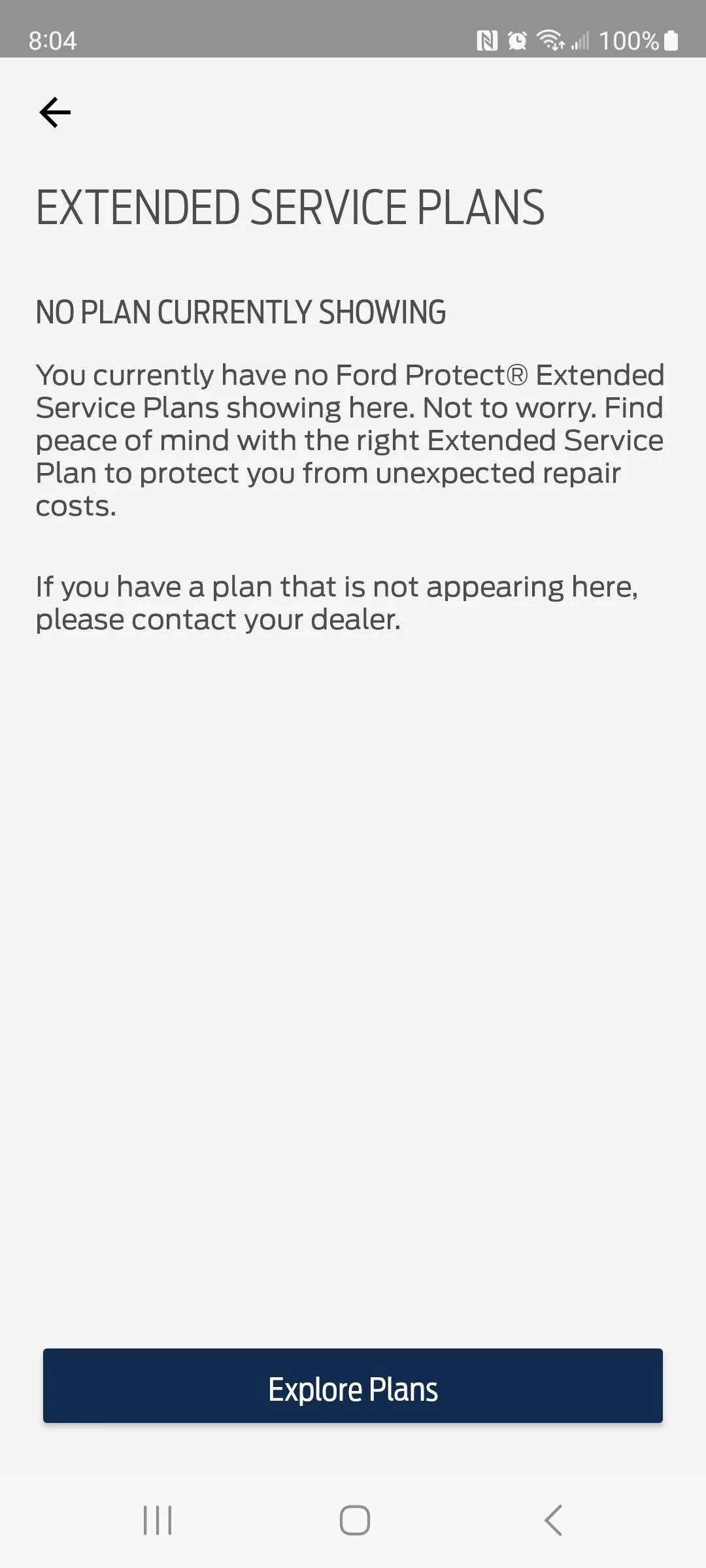 Ford Bronco Sport Extended Service Plan on Ford Pass Screenshot_20231004_080420_FordPass