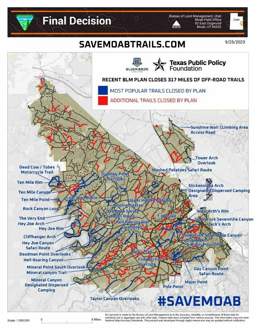 Ford Bronco Sport Coalition of Off-Roaders Challenges Imminent Closure of 317 Miles of Trails Near Moab, UT BLM Moab Trails Ma