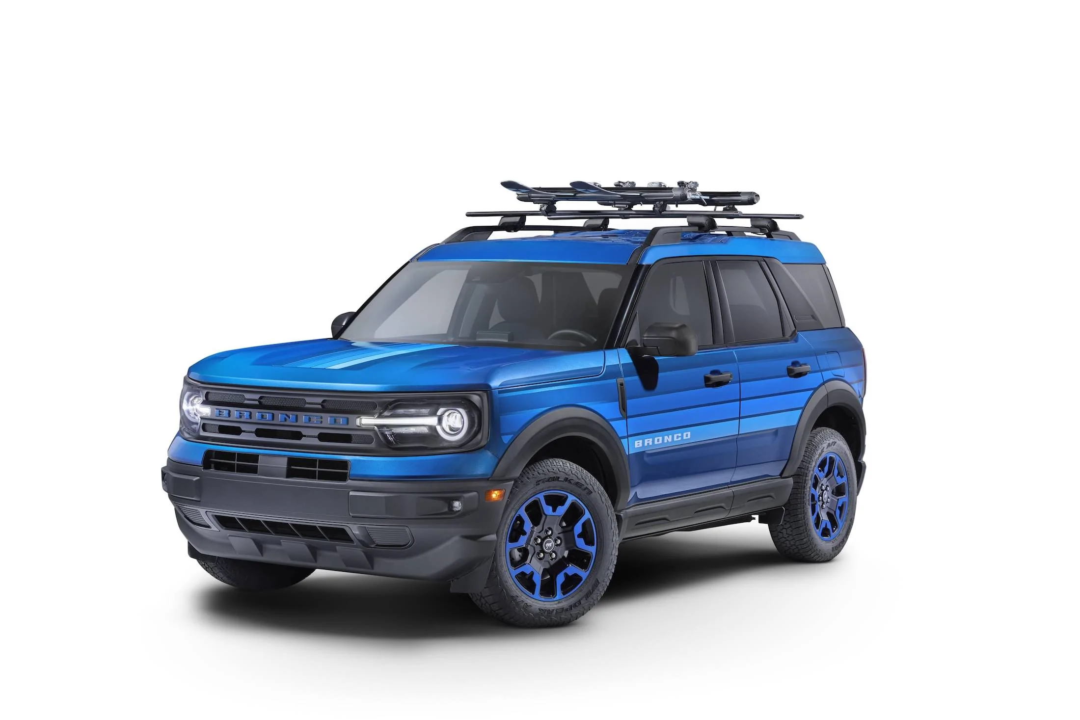 Ford Bronco Sport SEMA 2023: Bronco Sport Free Wheeling Build showcases Ford Accessory Personalization program and Vehicle Wrap Program BRONCO_SPORT_3Q_FRONT